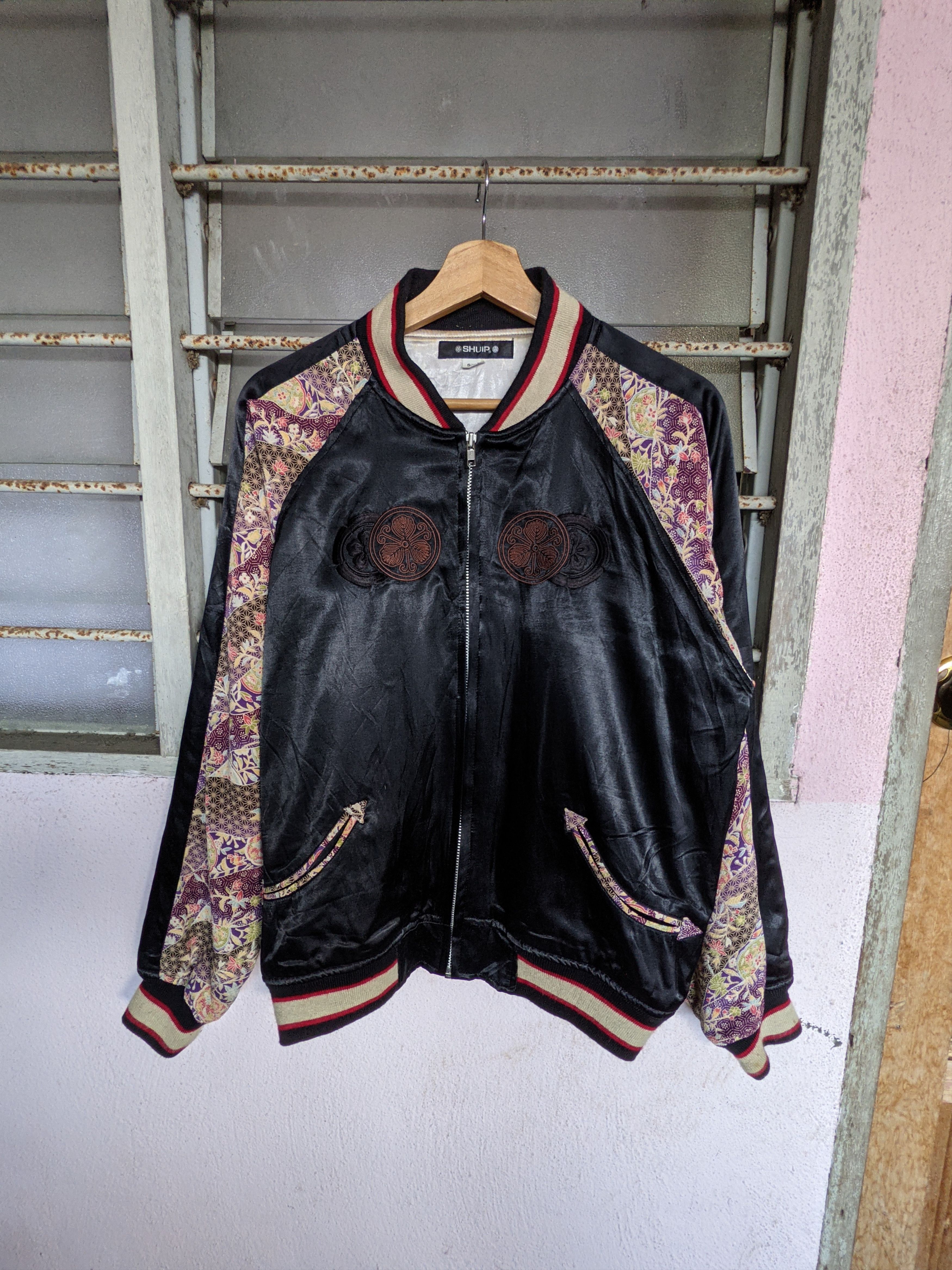 Japanese Brand SHUIP Woven Big Logo Viscose Sukajan Jacket Size US M / EU 48-50 / 2 - 5 Thumbnail