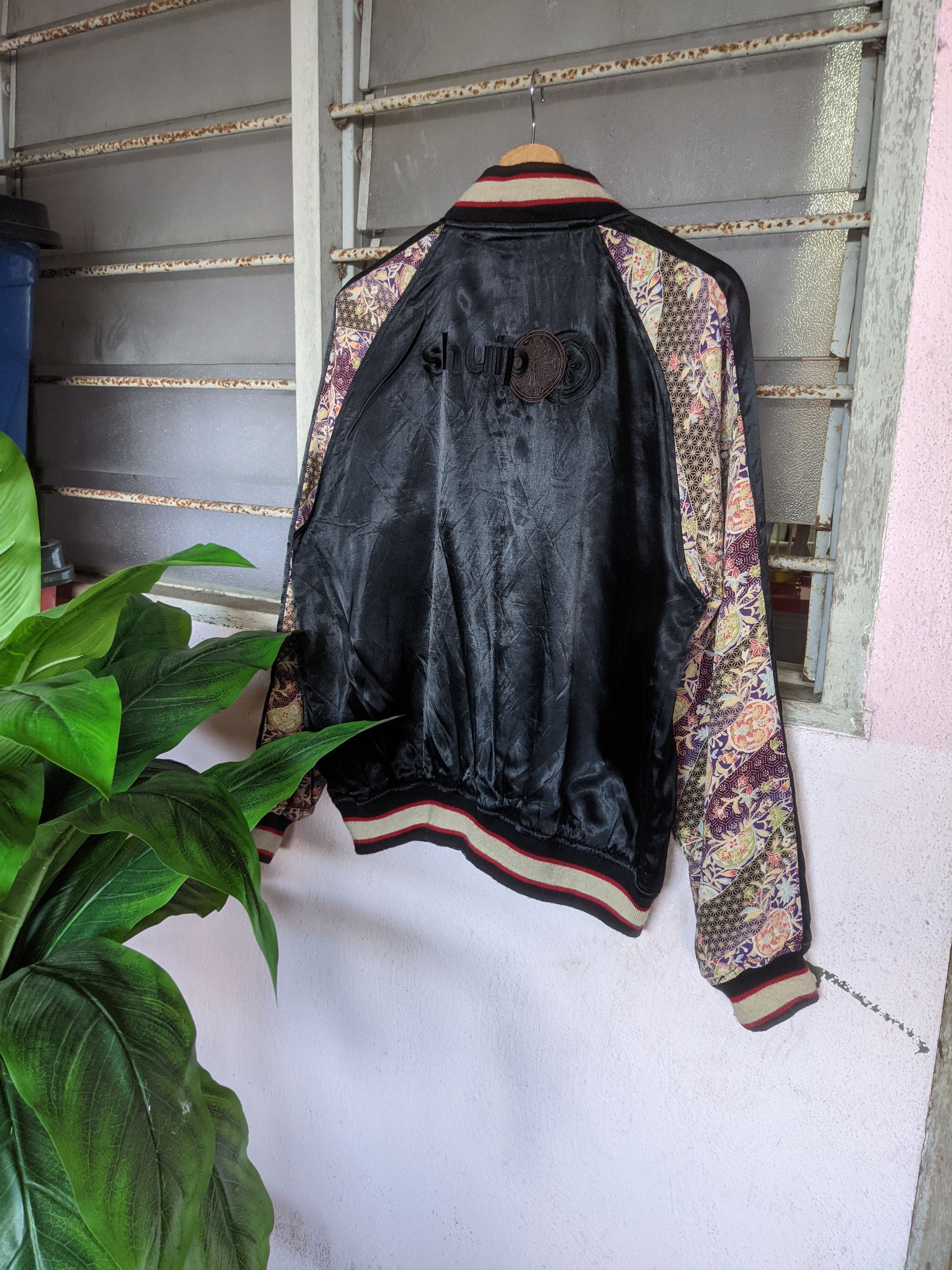 Japanese Brand SHUIP Woven Big Logo Viscose Sukajan Jacket Size US M / EU 48-50 / 2 - 2 Thumbnail