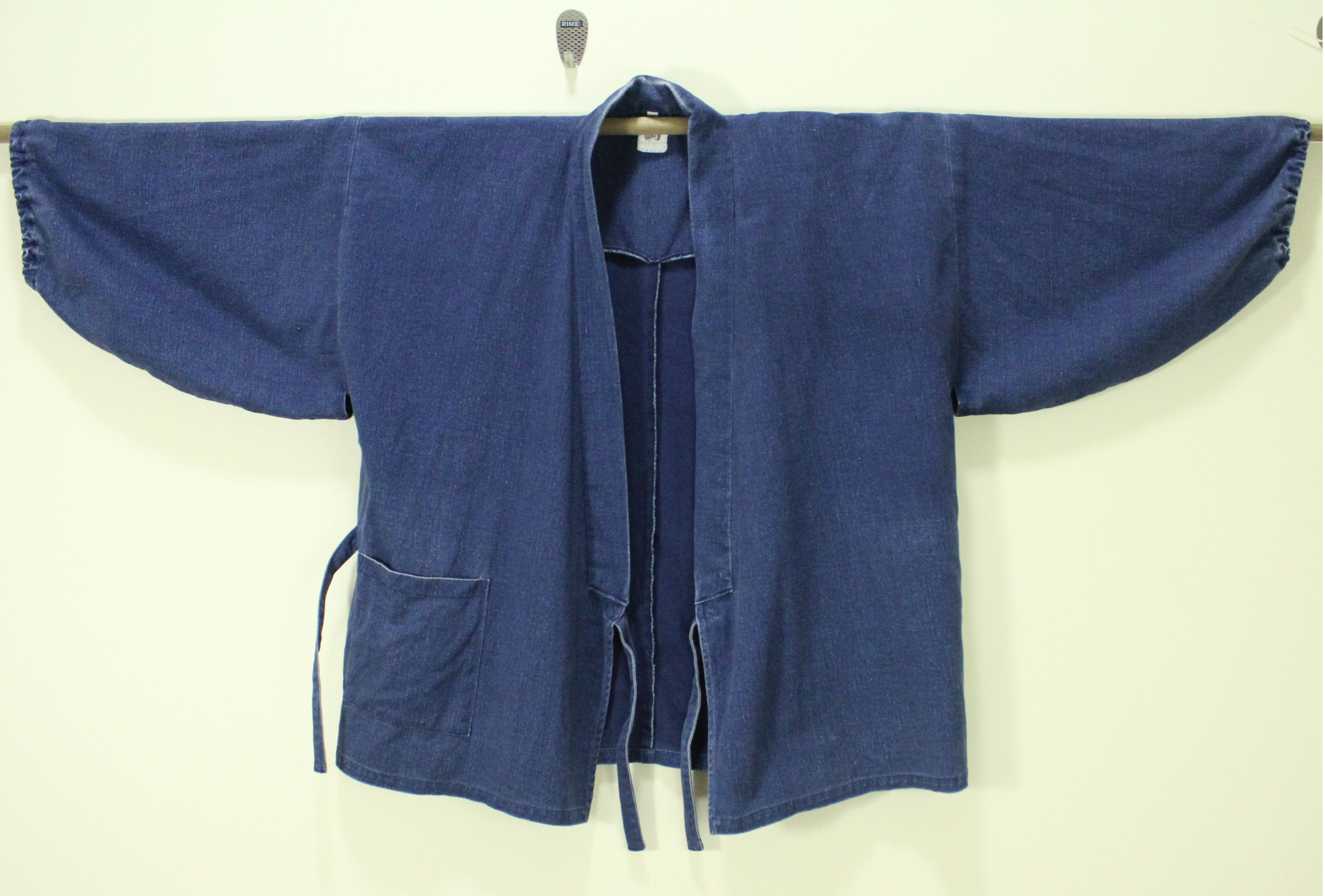Japanese Brand Vintage KIMONO Jacket Cardigan Denim Indigo Samurai Size US M / EU 48-50 / 2 - 2 Thumbnail