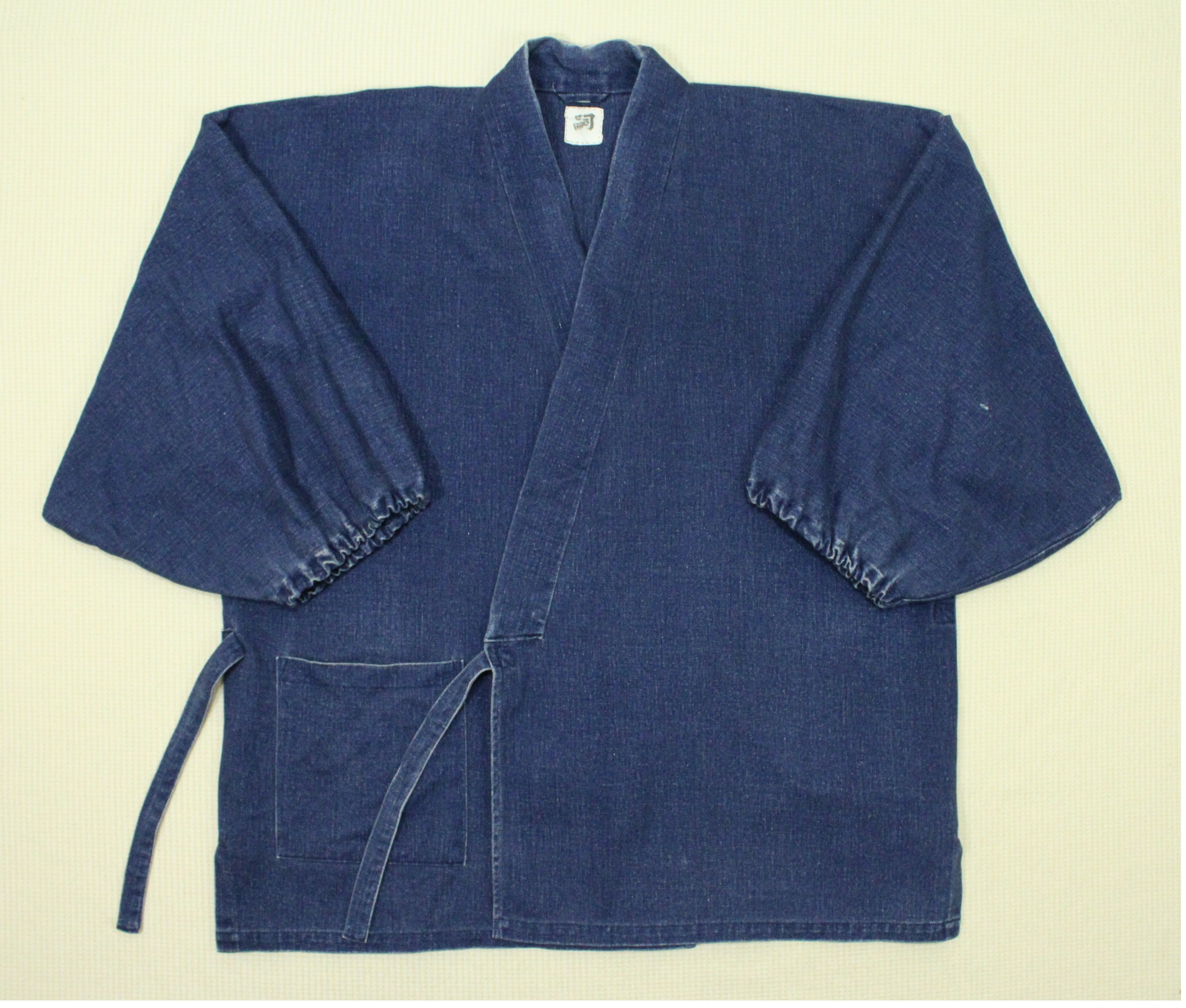 Japanese Brand Vintage KIMONO Jacket Cardigan Denim Indigo Samurai Size US M / EU 48-50 / 2 - 1 Thumbnail