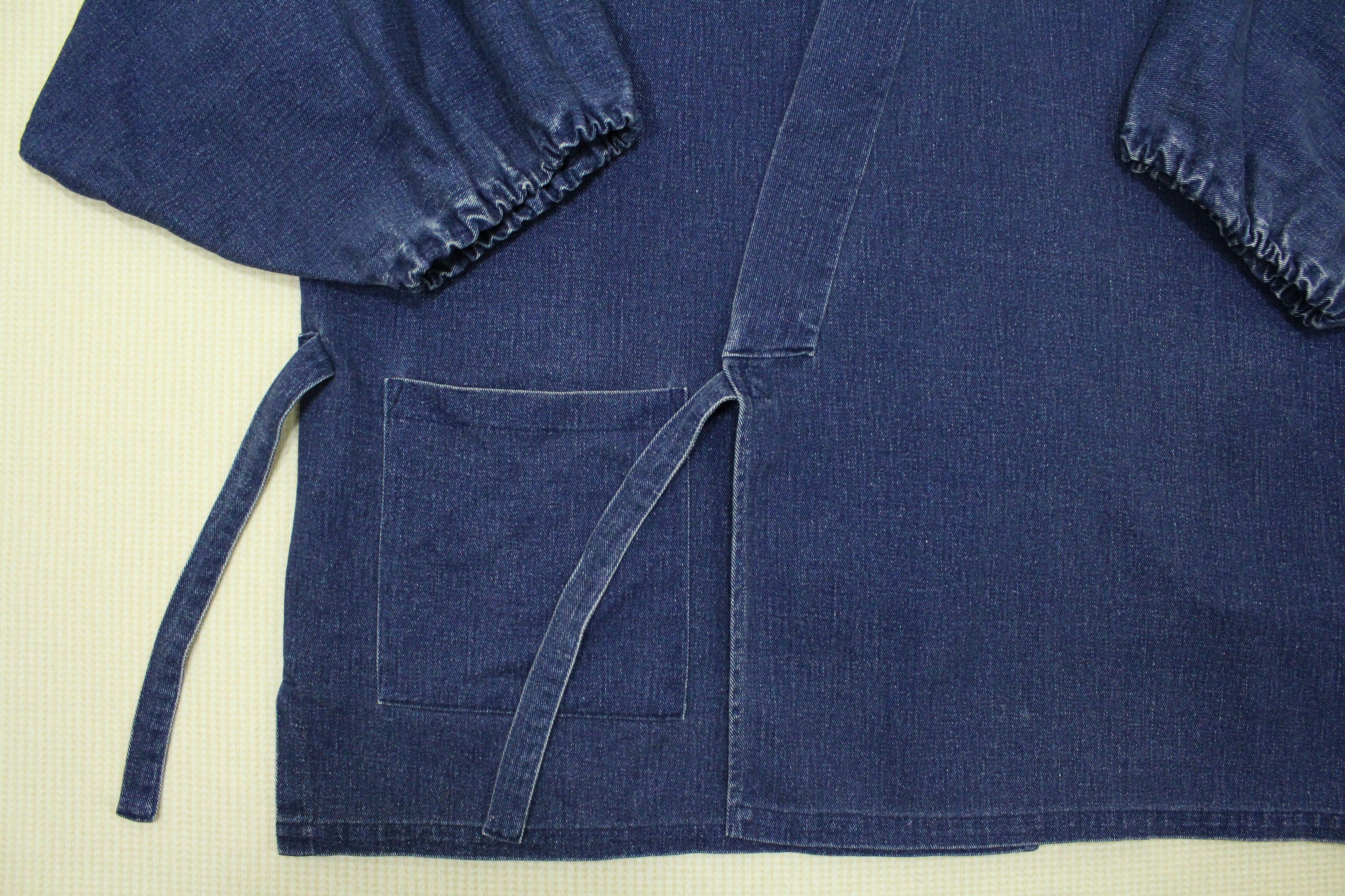 Japanese Brand Vintage KIMONO Jacket Cardigan Denim Indigo Samurai Size US M / EU 48-50 / 2 - 6 Thumbnail