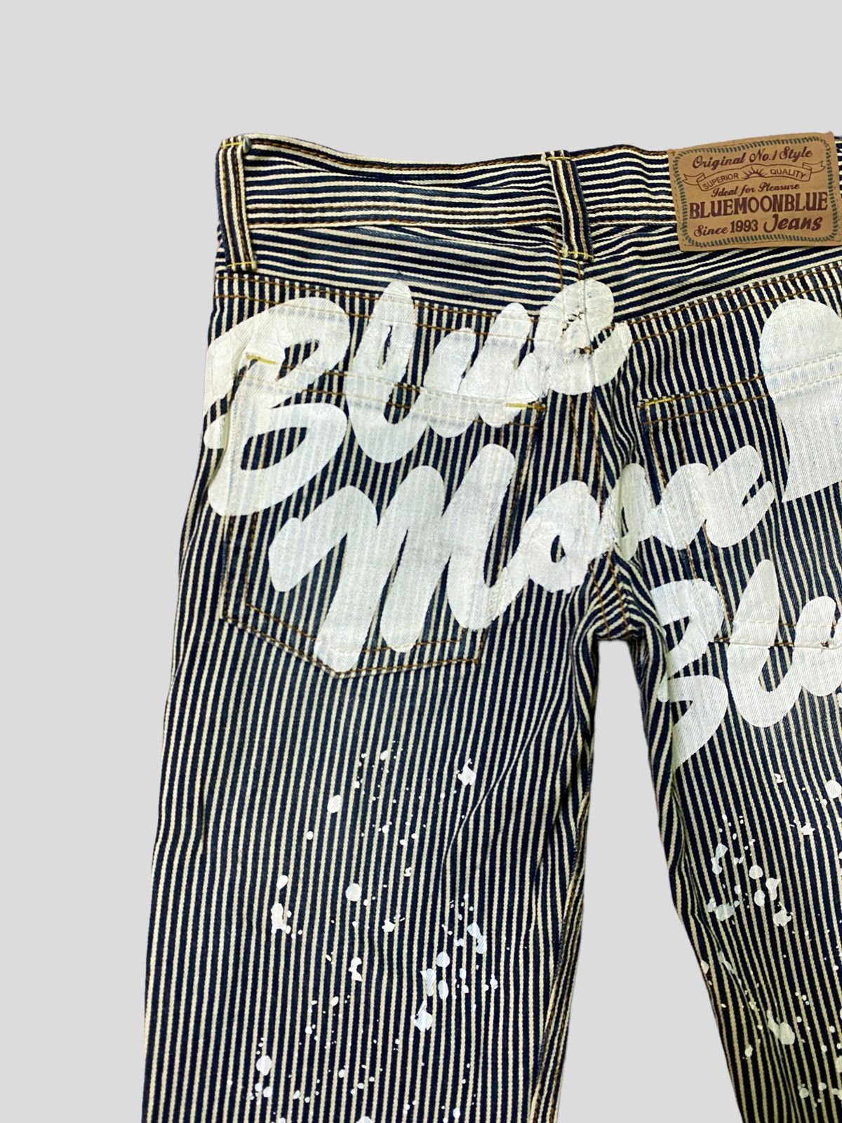 Vintage BLUE MOON BLUE Printed Paint Splash Low Rise Denim