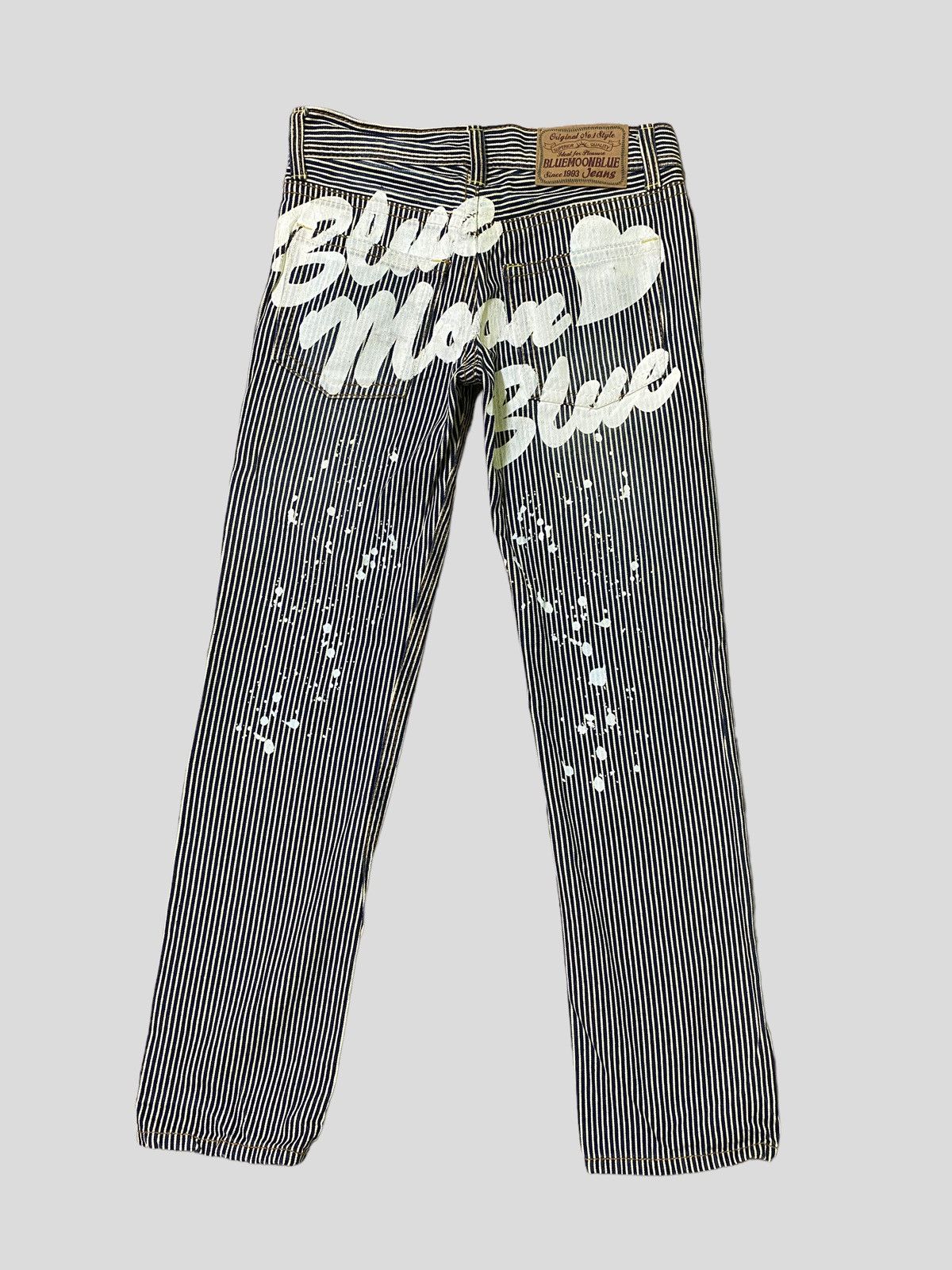 Vintage BLUE MOON BLUE Printed Paint Splash Low Rise Denim