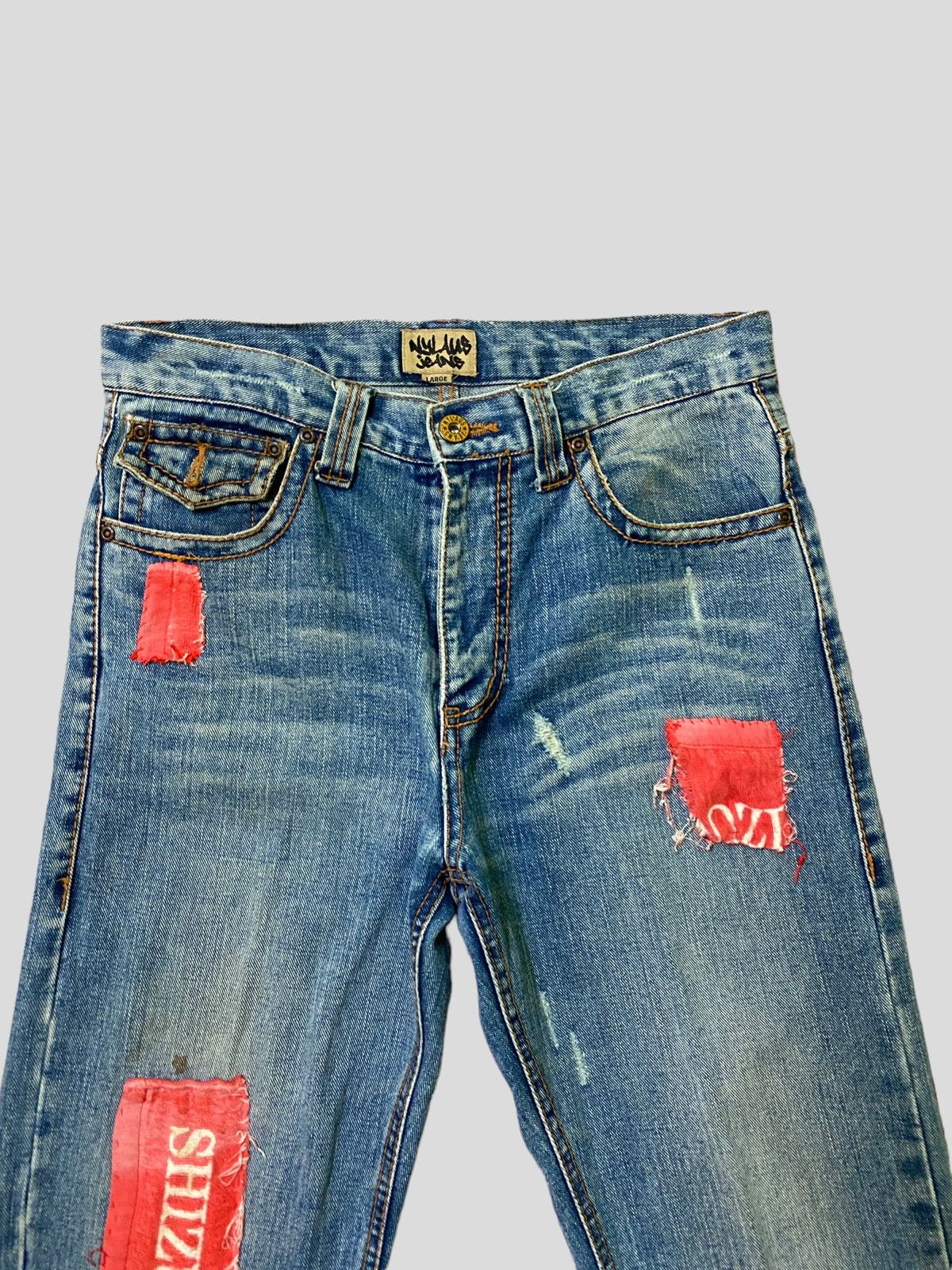 Hysteric Glamour Flared Vintage NYLAUS JEANS PATCHES Boot Cut Denim Size US 30 / EU 46 - 5 Thumbnail