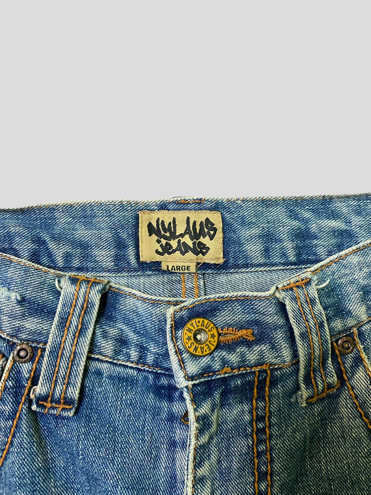 Hysteric Glamour Flared Vintage NYLAUS JEANS PATCHES Boot Cut Denim Size US 30 / EU 46 - 12 Thumbnail