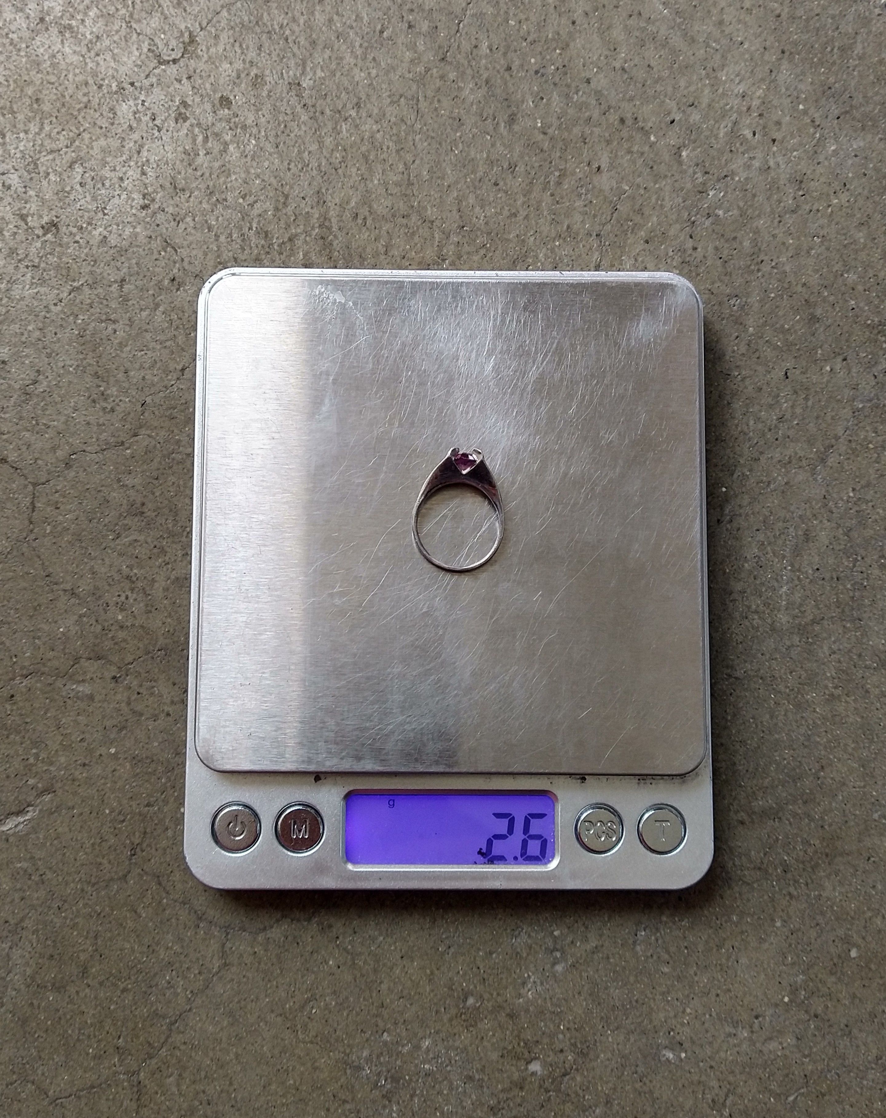 Jewelry × Sterling Silver × Vintage Vintage Sterling Silver Ring Size 5.75 Purple Glass Square Size ONE SIZE - 15 Thumbnail