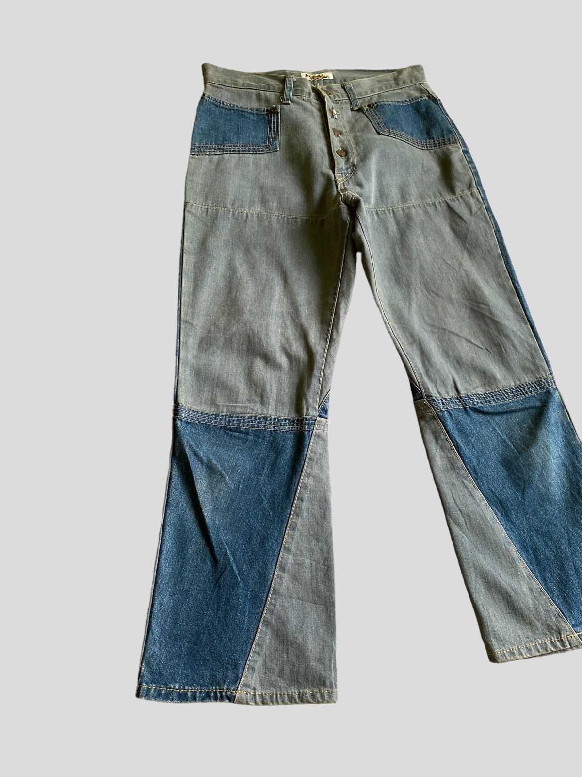 image of Flared Vintage Hysteric Glamour Boot Cut Denim in Grey Blue, Men's (Size 26)