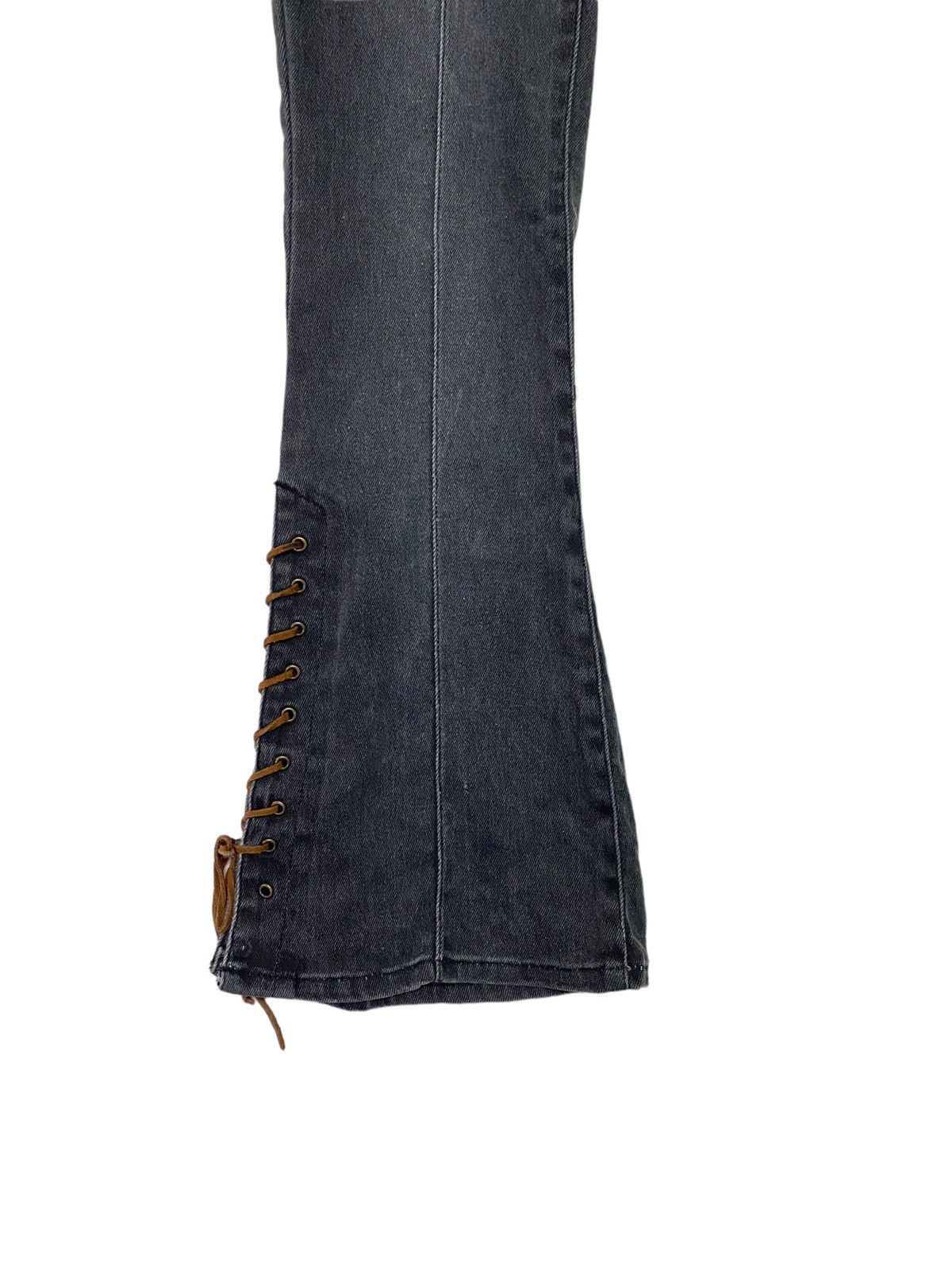 If Six Was Nine Flared Shake Your Soul Bush Pant Low Rise Denim S46k Size US 27 - 7 Thumbnail