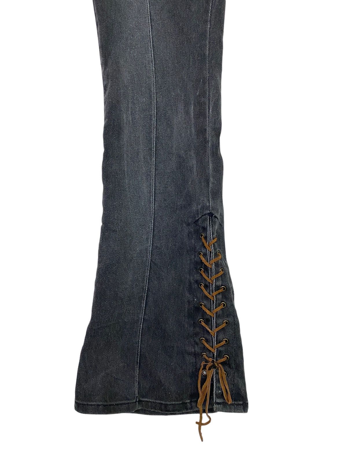 If Six Was Nine Flared Shake Your Soul Bush Pant Low Rise Denim S46k Size US 27 - 8 Thumbnail