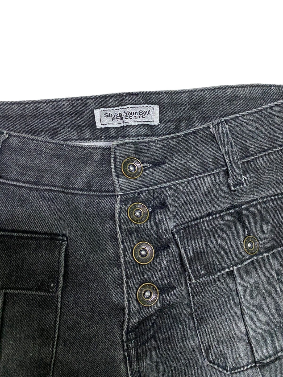If Six Was Nine Flared Shake Your Soul Bush Pant Low Rise Denim S46k Size US 27 - 9 Thumbnail
