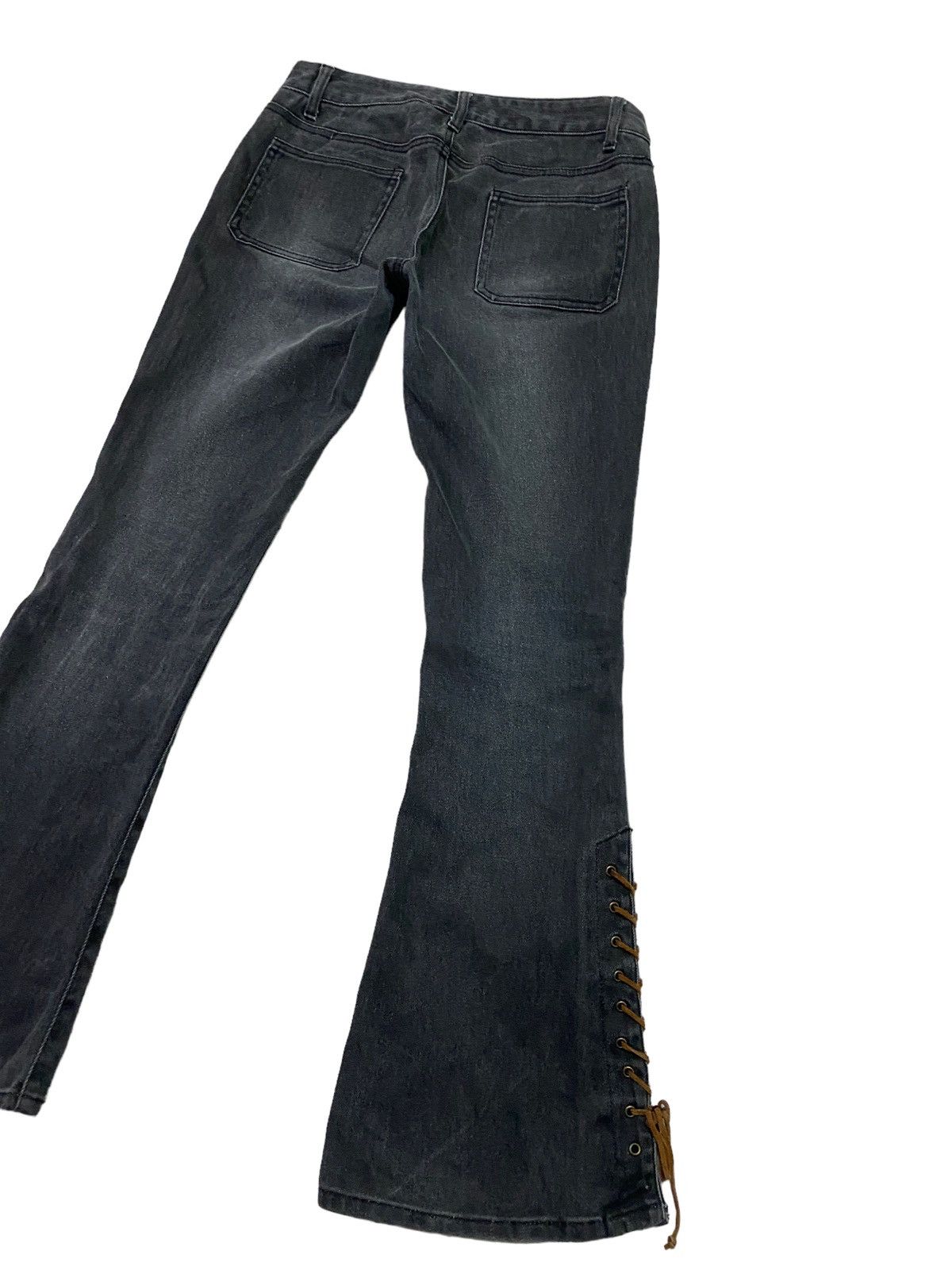 If Six Was Nine Flared Shake Your Soul Bush Pant Low Rise Denim S46k Size US 27 - 3 Thumbnail