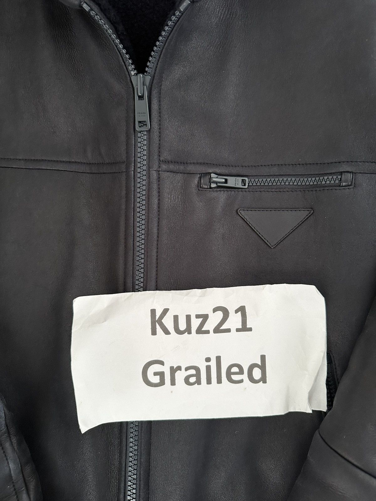 Prada Prada Hooded Leather Jacket Sheepskin Size US L / EU 52-54 / 3 - 3 Thumbnail