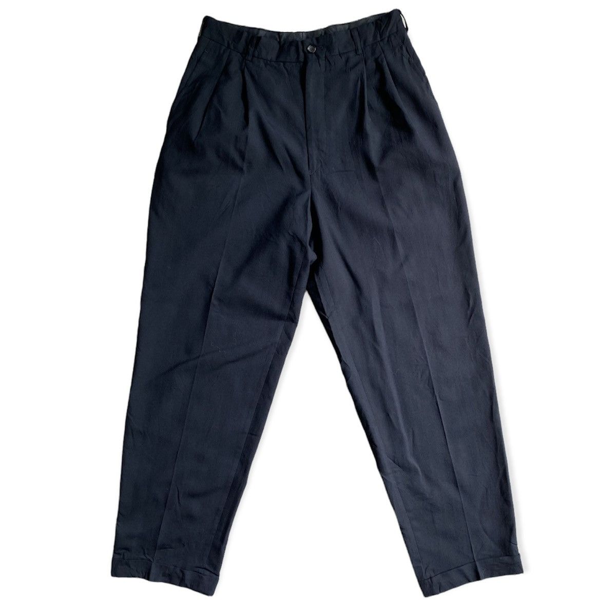 image of Comme Des Garcons x Comme Des Garcons Homme Vintage 1996 Laine Wool Balloon High Waist Pants in Bla
