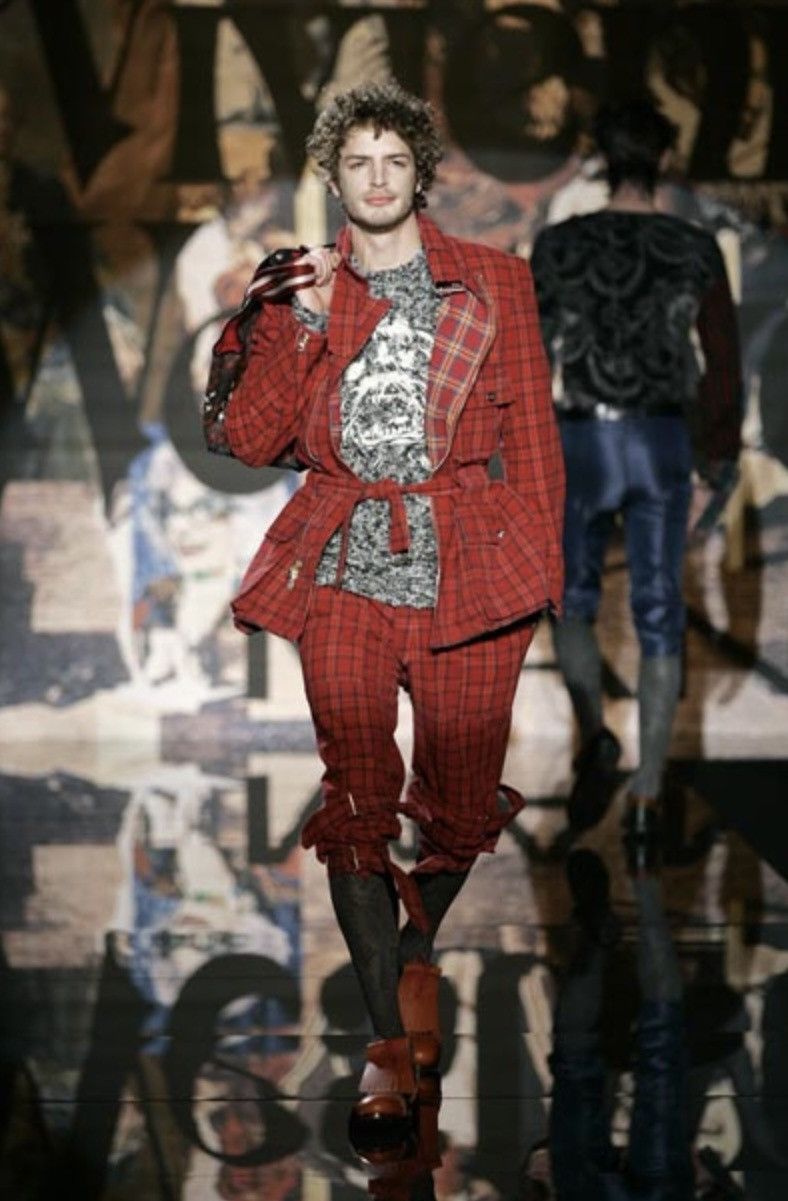 image of Seditionaries x Vivienne Westwood Runway Fall05 Cropped Seditionaires Bondage Cropped Pants in Red 