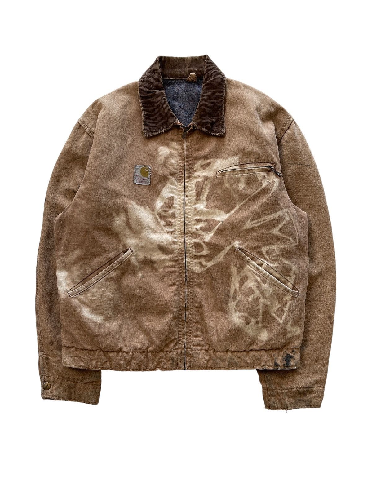 image of Vintage 70's Carhartt Distressed Detroit Jacket in Brown, Men's (Size Large)