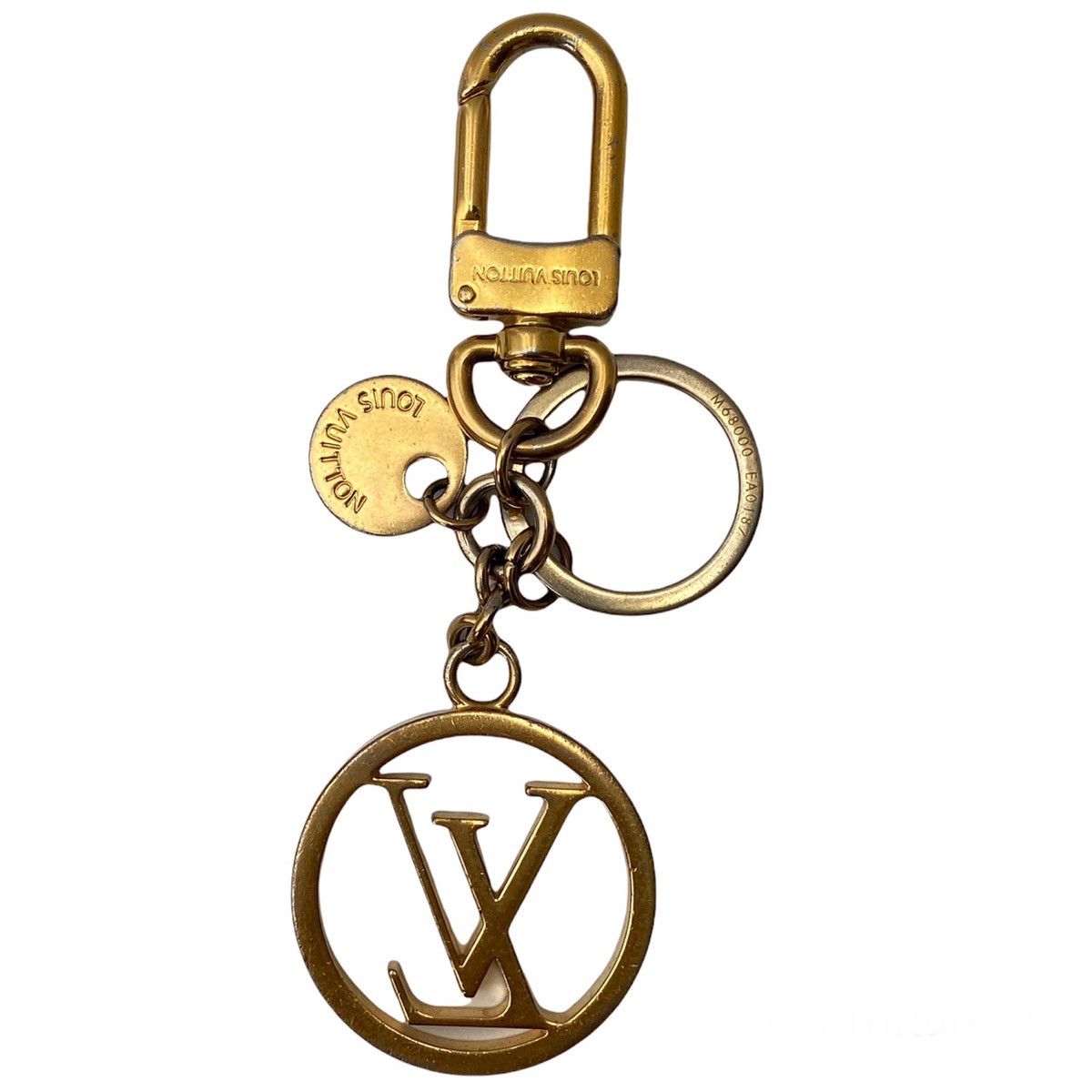 Louis Vuitton Auth Louis Vuitton Gold LV Circle M68000 Key Ring Bag Charm Size ONE SIZE - 2 Thumbnail