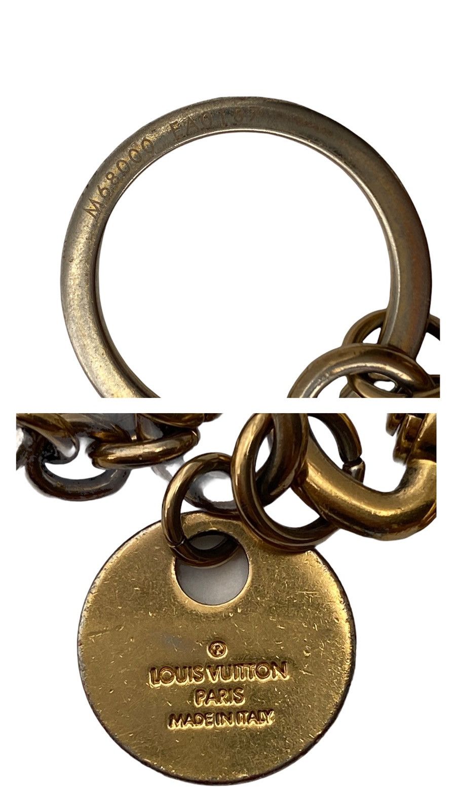 Louis Vuitton Auth Louis Vuitton Gold LV Circle M68000 Key Ring Bag Charm Size ONE SIZE - 3 Thumbnail