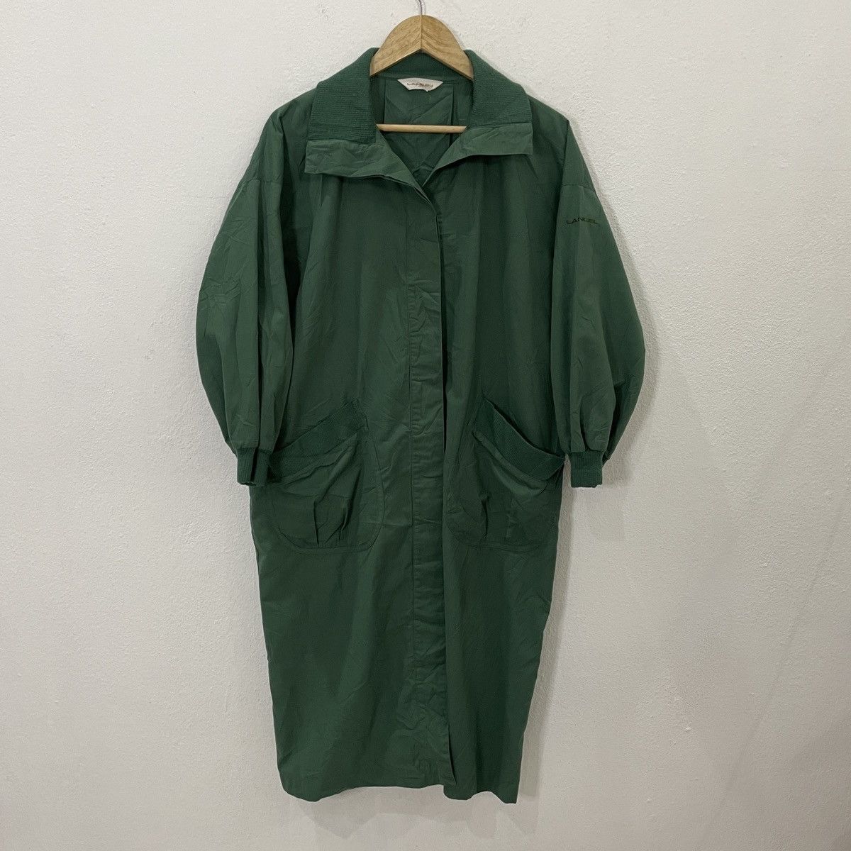 image of Vintage Lancel Paris Trench Coat Jacket in Green, Men's (Size XL)