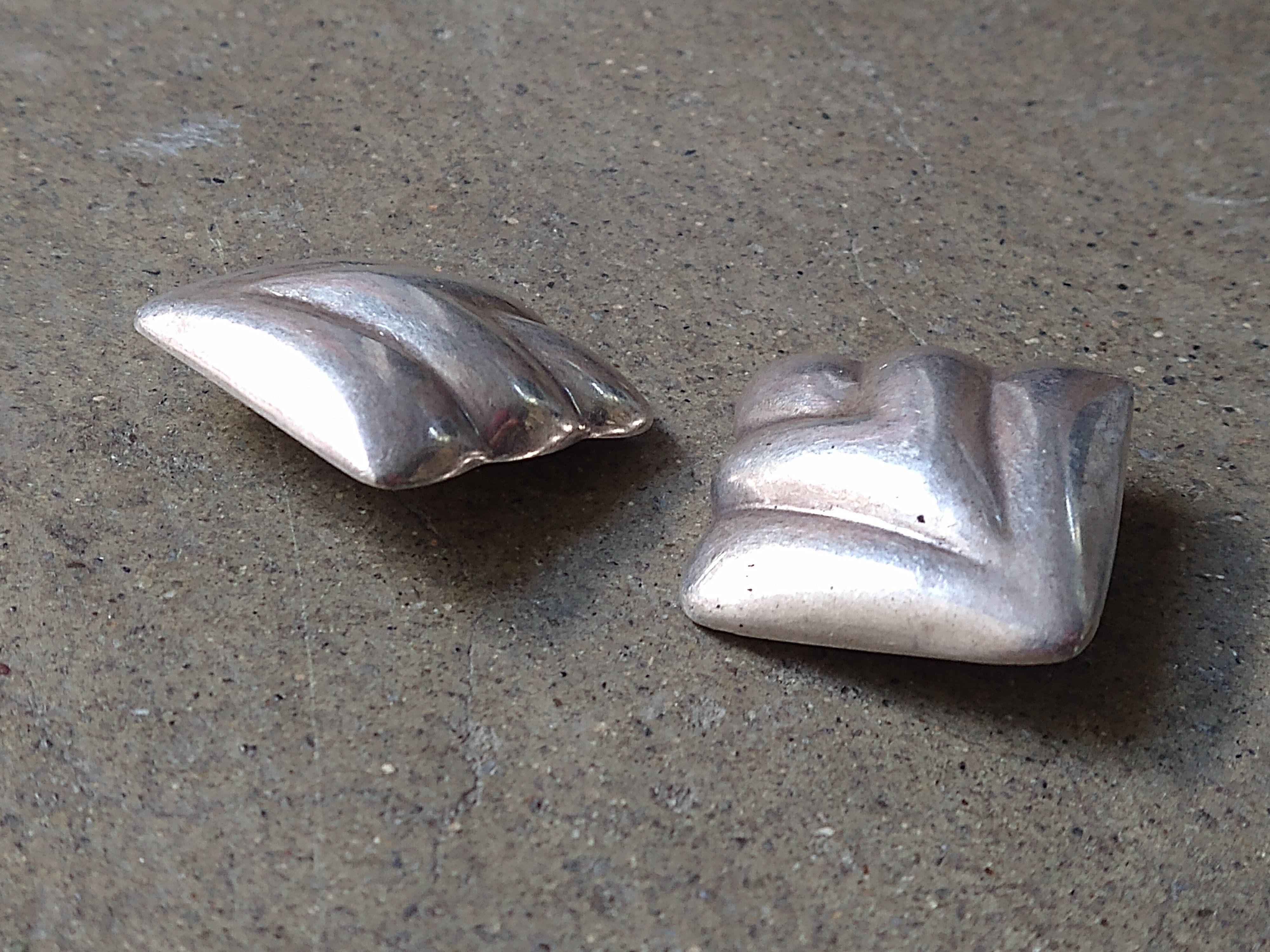 Jewelry Vintage Sterling Silver Earrings Taxco Mexico Modern Clip On Size ONE SIZE - 4 Thumbnail