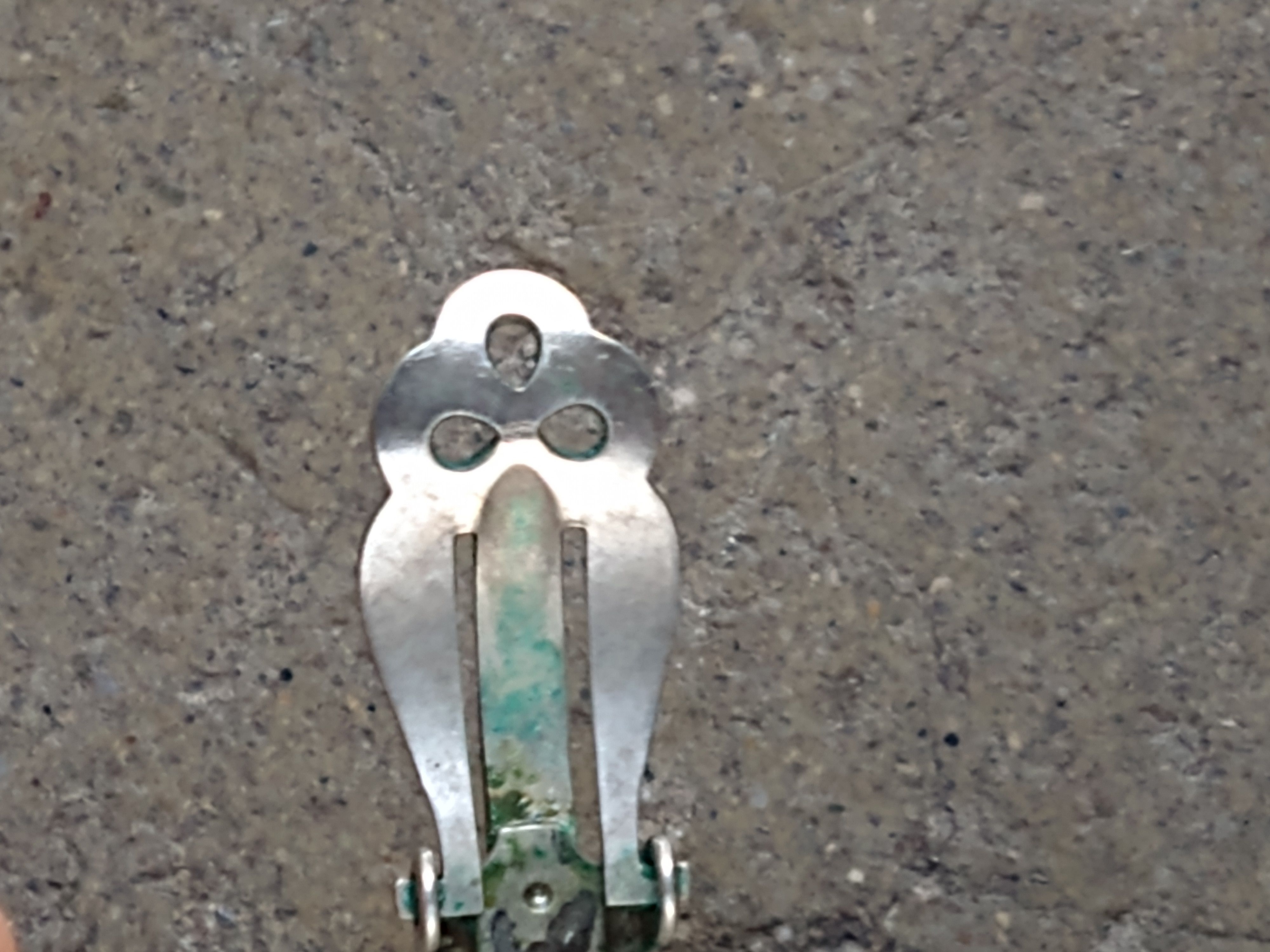 Jewelry Vintage Sterling Silver Earrings Taxco Mexico Modern Clip On Size ONE SIZE - 9 Thumbnail