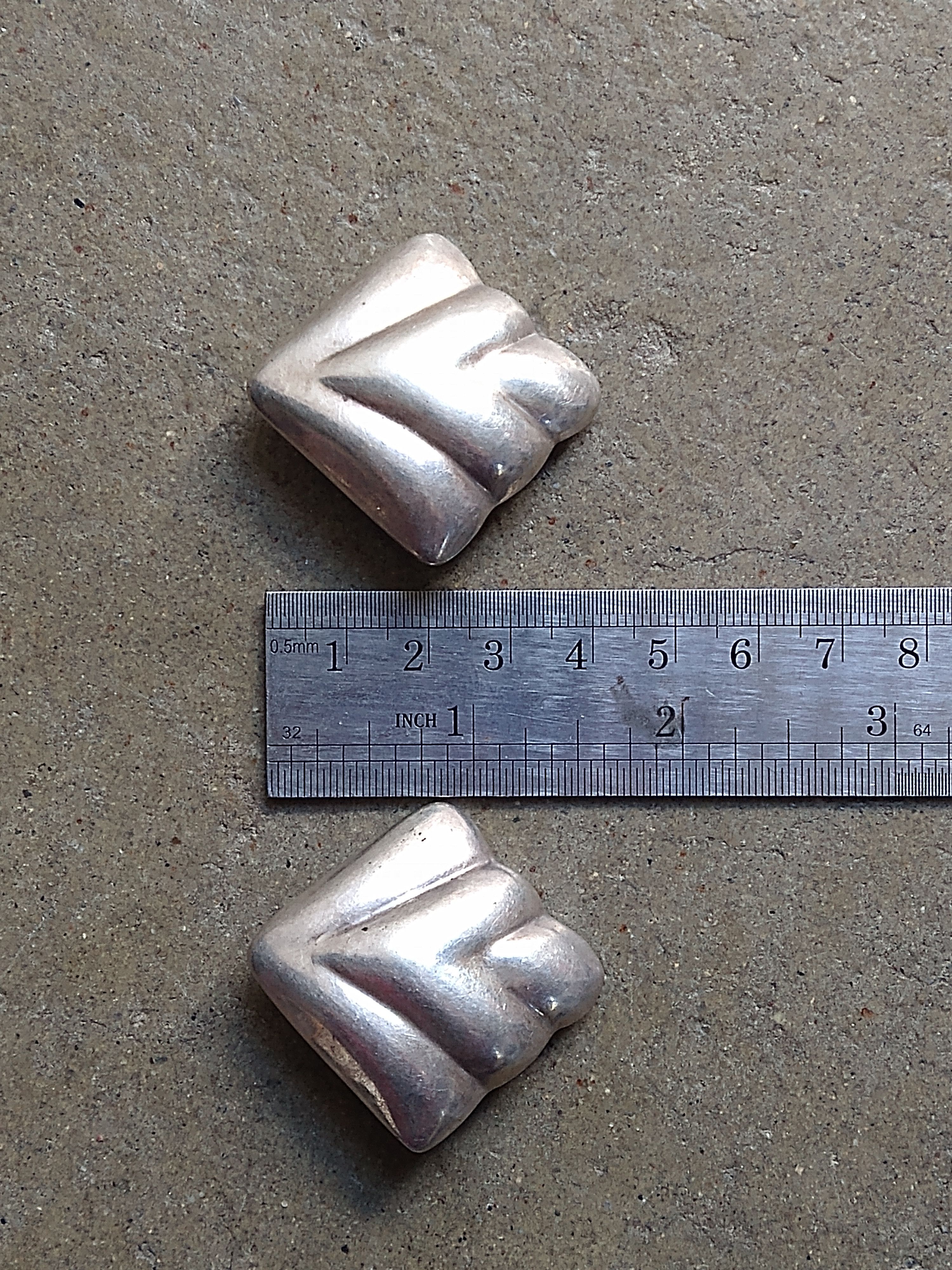 Jewelry Vintage Sterling Silver Earrings Taxco Mexico Modern Clip On Size ONE SIZE - 11 Thumbnail