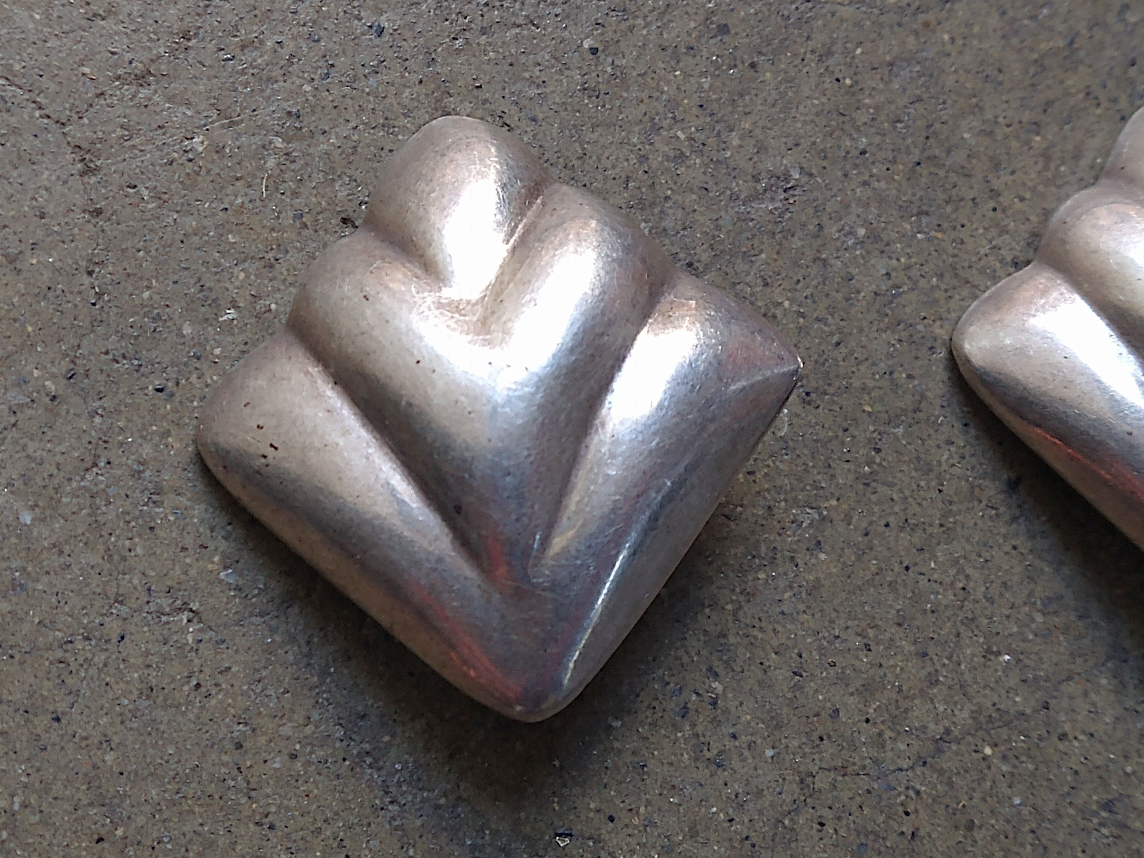 Jewelry Vintage Sterling Silver Earrings Taxco Mexico Modern Clip On Size ONE SIZE - 2 Thumbnail