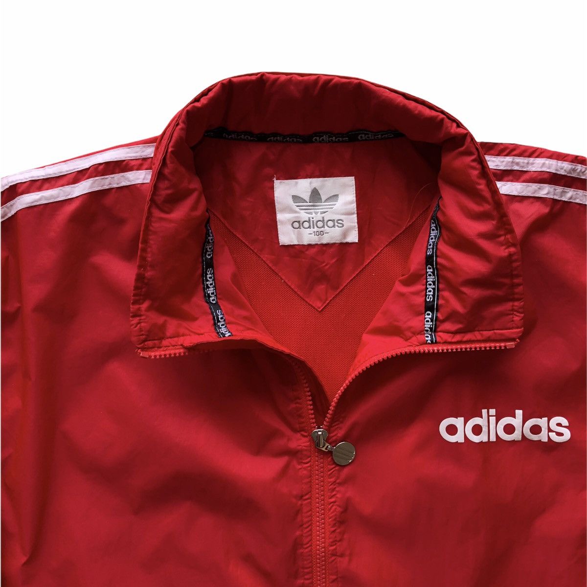 Adidas Vintage Adidas Treefoil Windbreaker Hoodie Oversize Size US XXL / EU 58 / 5 - 2 Thumbnail