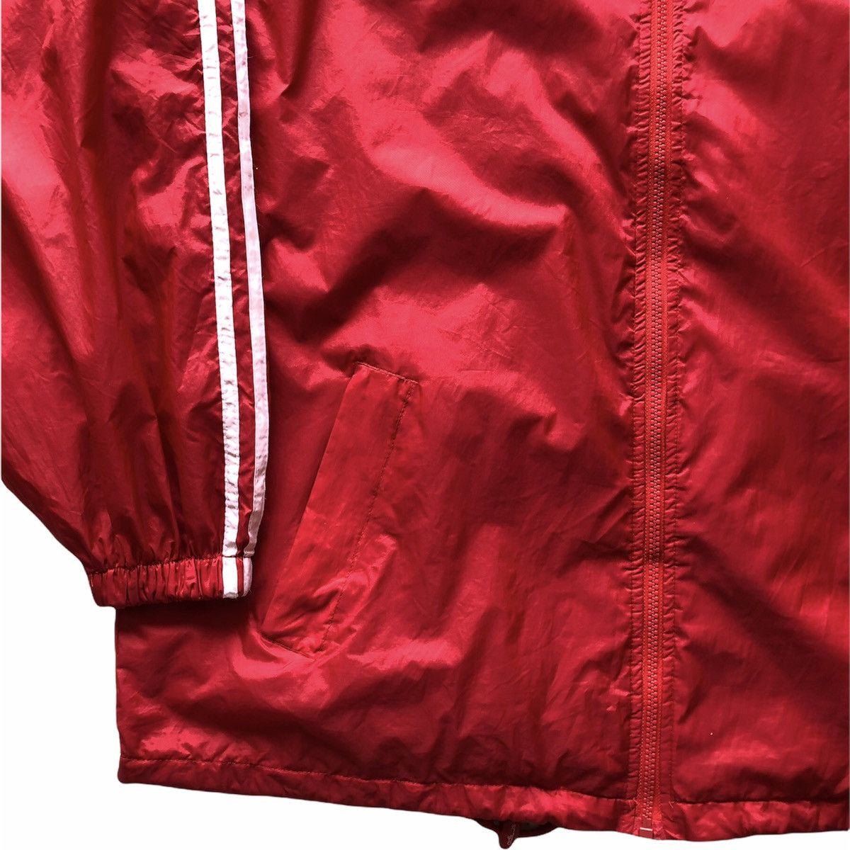 Adidas Vintage Adidas Treefoil Windbreaker Hoodie Oversize Size US XXL / EU 58 / 5 - 4 Thumbnail