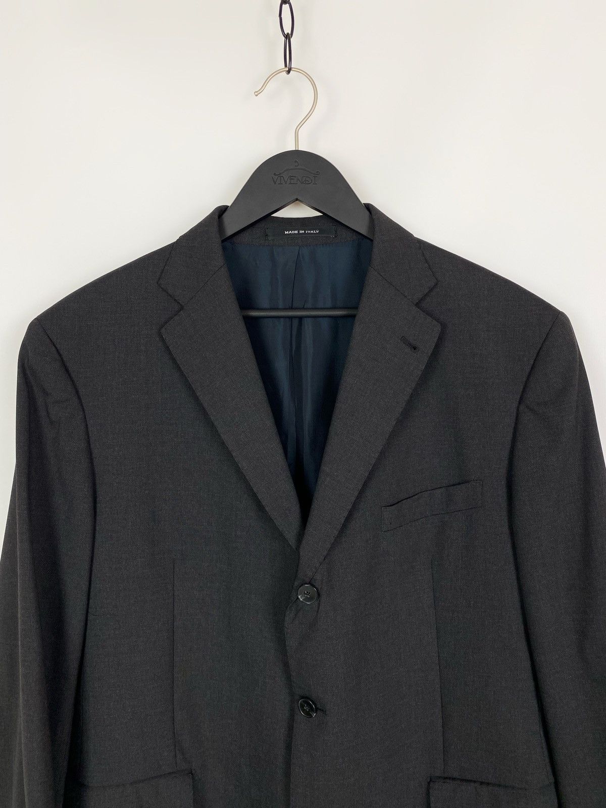 Tagliatore Tagliatore Virgin Wool Gray Blazer Size 54L - 3 Thumbnail