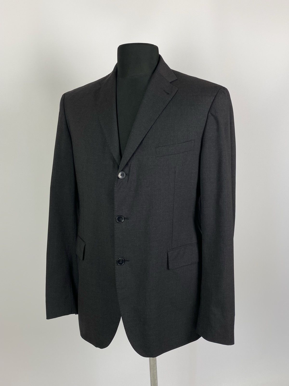 Tagliatore Tagliatore Virgin Wool Gray Blazer Size 54L - 2 Thumbnail