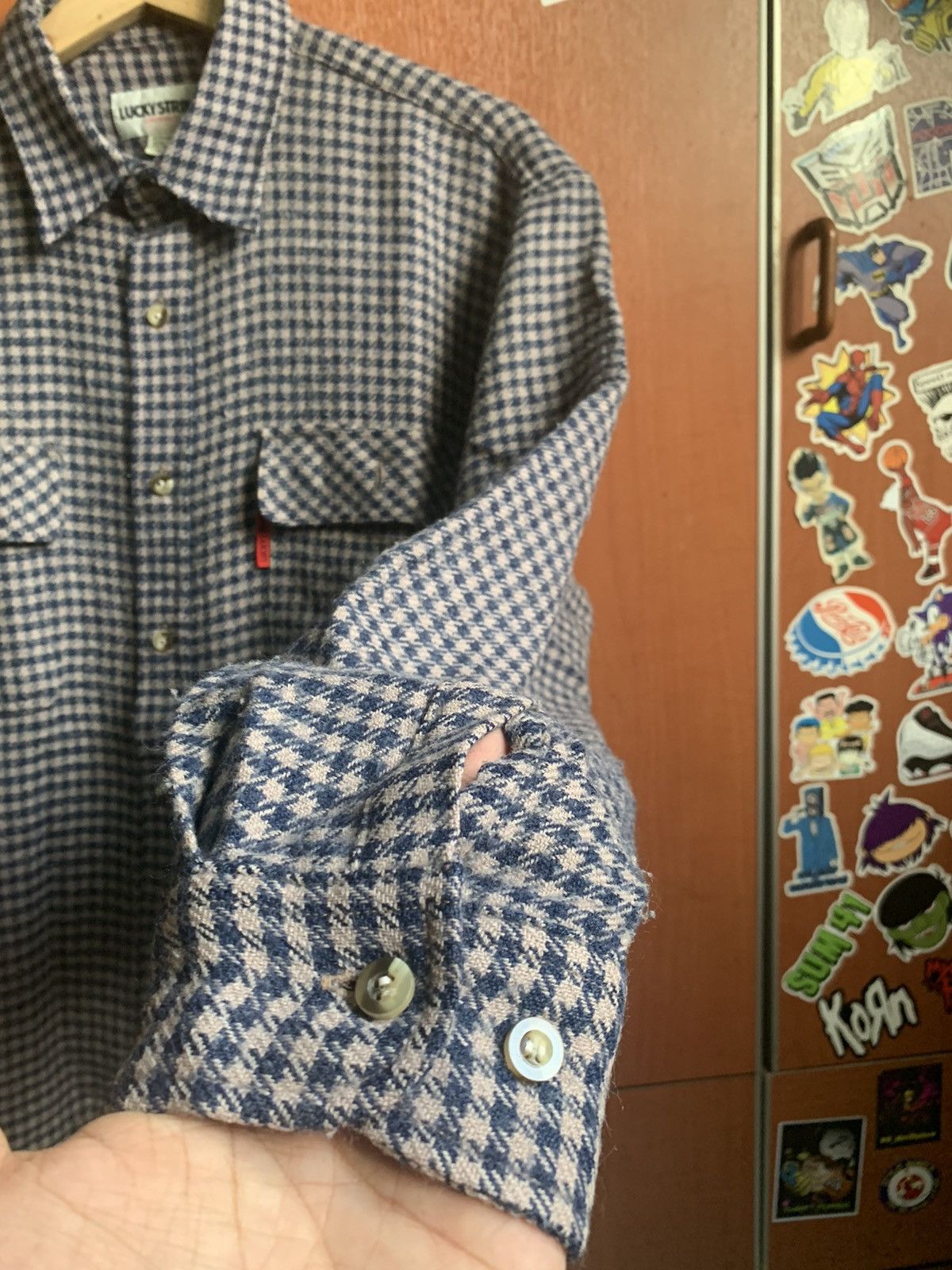 Flannel × Japanese Brand × Vintage Vintage LUCKY STRIKE FLANNEL Shirt Long sleeve Size US M / EU 48-50 / 2 - 6 Thumbnail