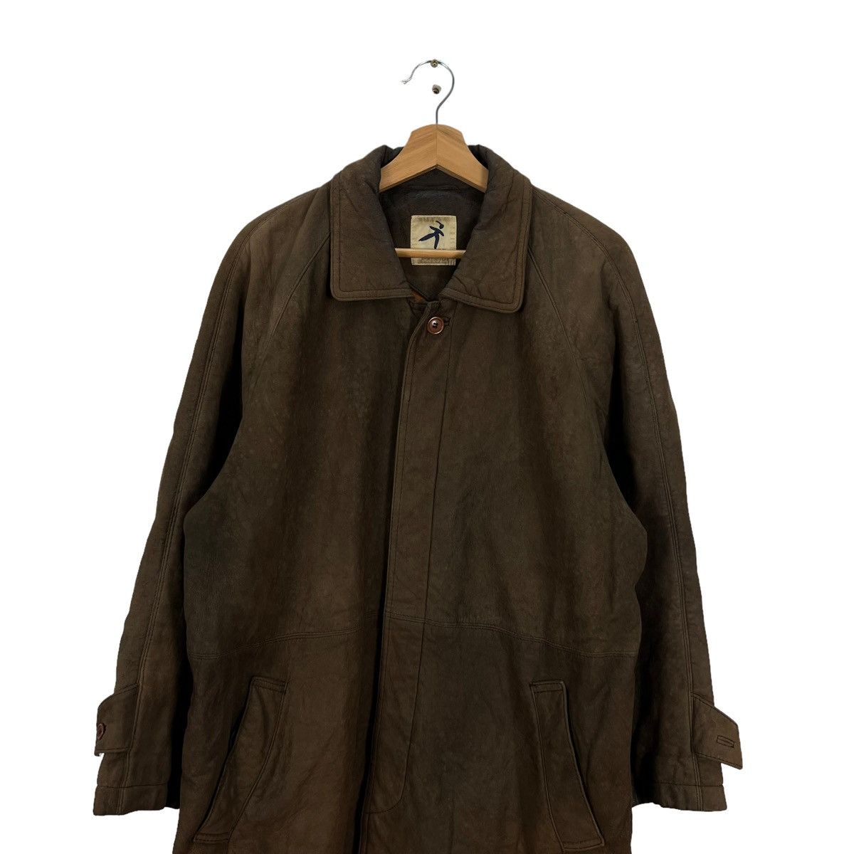 Issey Miyake VINTAGE ISSEY MIYAKE HAI SPORTING GEAR LONG LEATHER JACKET Size US M / EU 48-50 / 2 - 2 Thumbnail