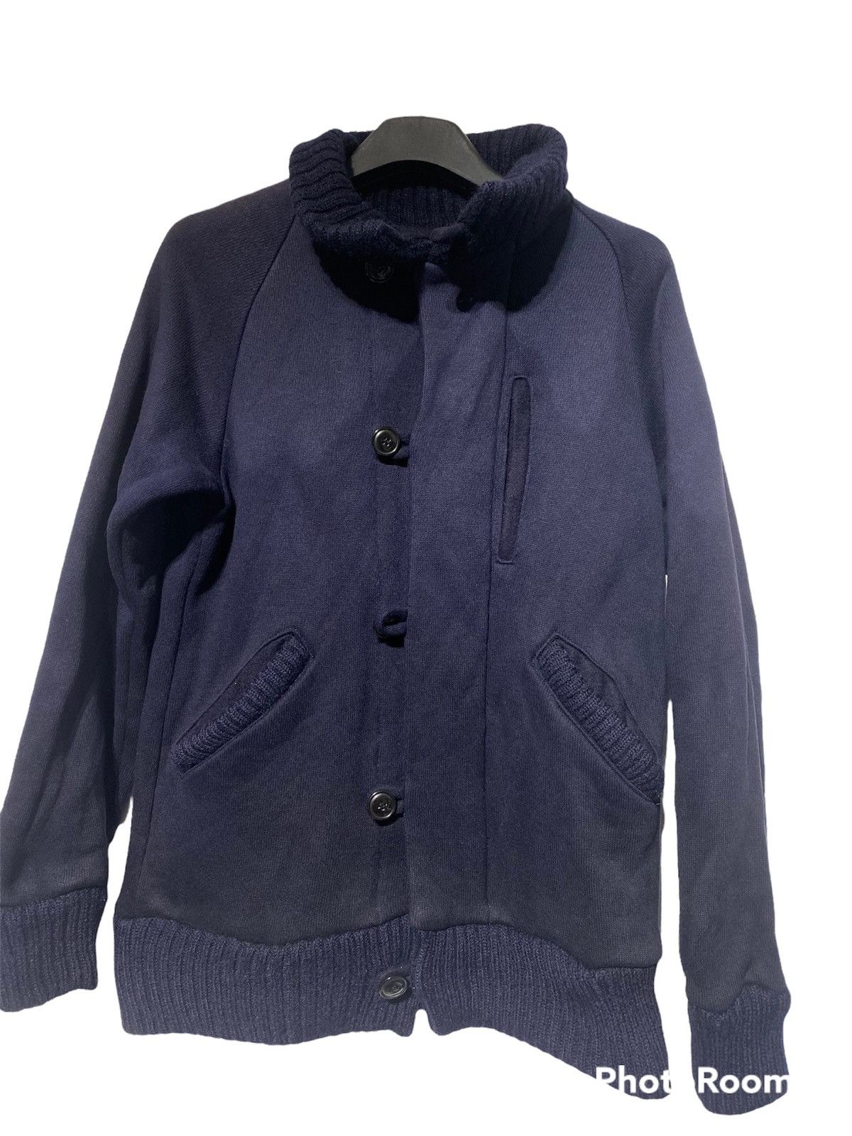 Blue Blue Japan × Yohji Yamamoto BLUE BLUE ARIGATO HEAVY DUTY COTTON INDIGO DYE JECKET Size 44S - 2 Thumbnail