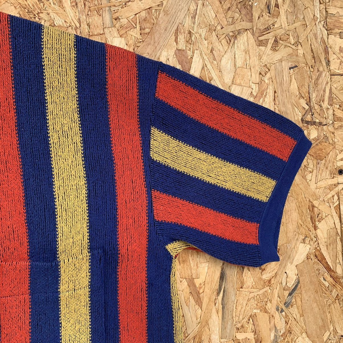 Issey Miyake Rare! Vintage 80s Stripe Issey Miyake Men Polos Knit Shirt Size US M / EU 48-50 / 2 - 8 Thumbnail