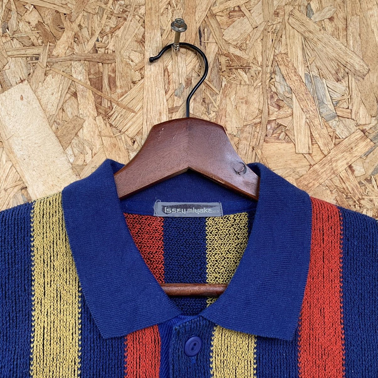 Issey Miyake Rare! Vintage 80s Stripe Issey Miyake Men Polos Knit Shirt Size US M / EU 48-50 / 2 - 9 Thumbnail