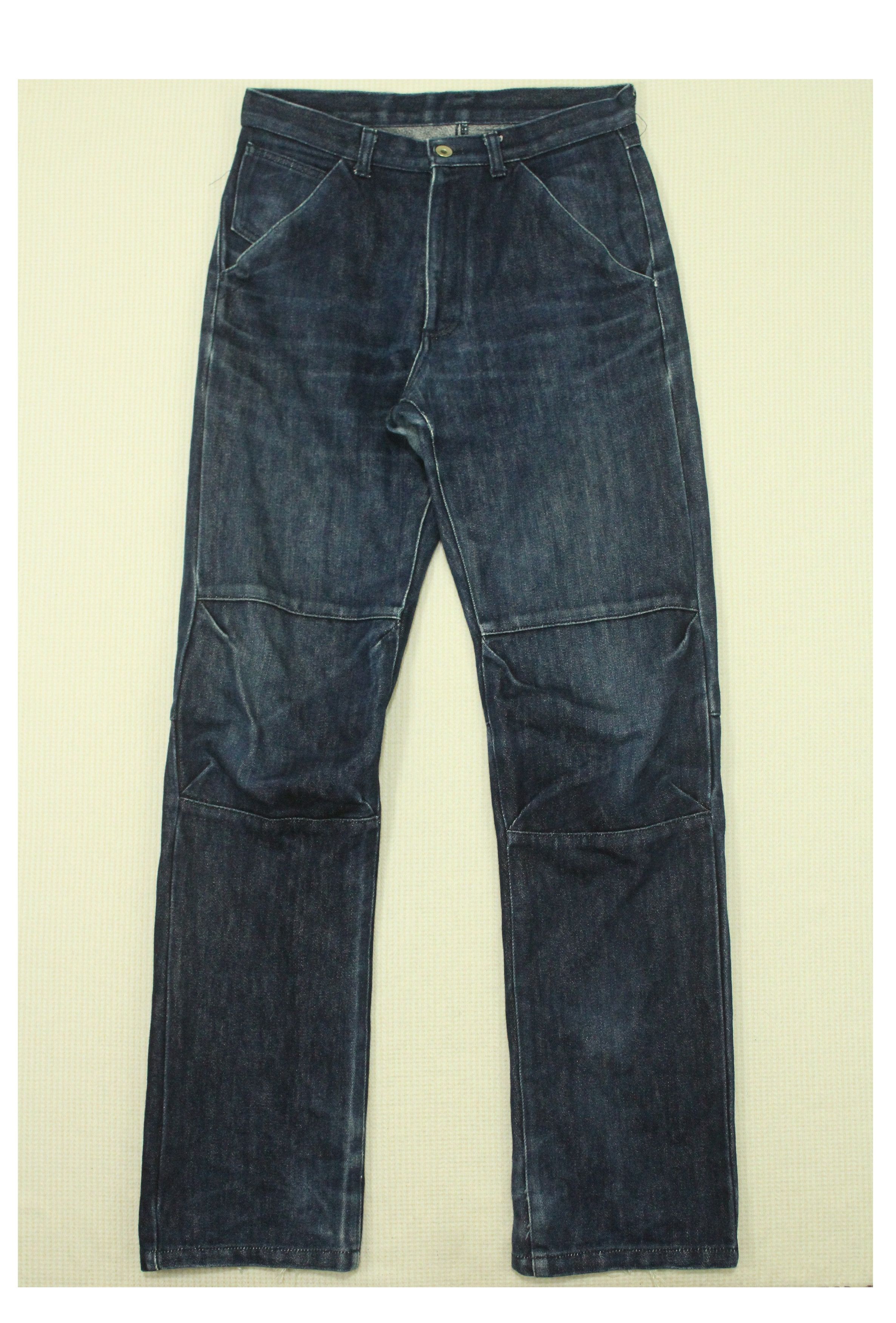 Japanese Brand Rare Yohji Yamamoto A.A.R Denim Dart Knee Distressed Indigo Size US 30 / EU 46 - 1 Thumbnail