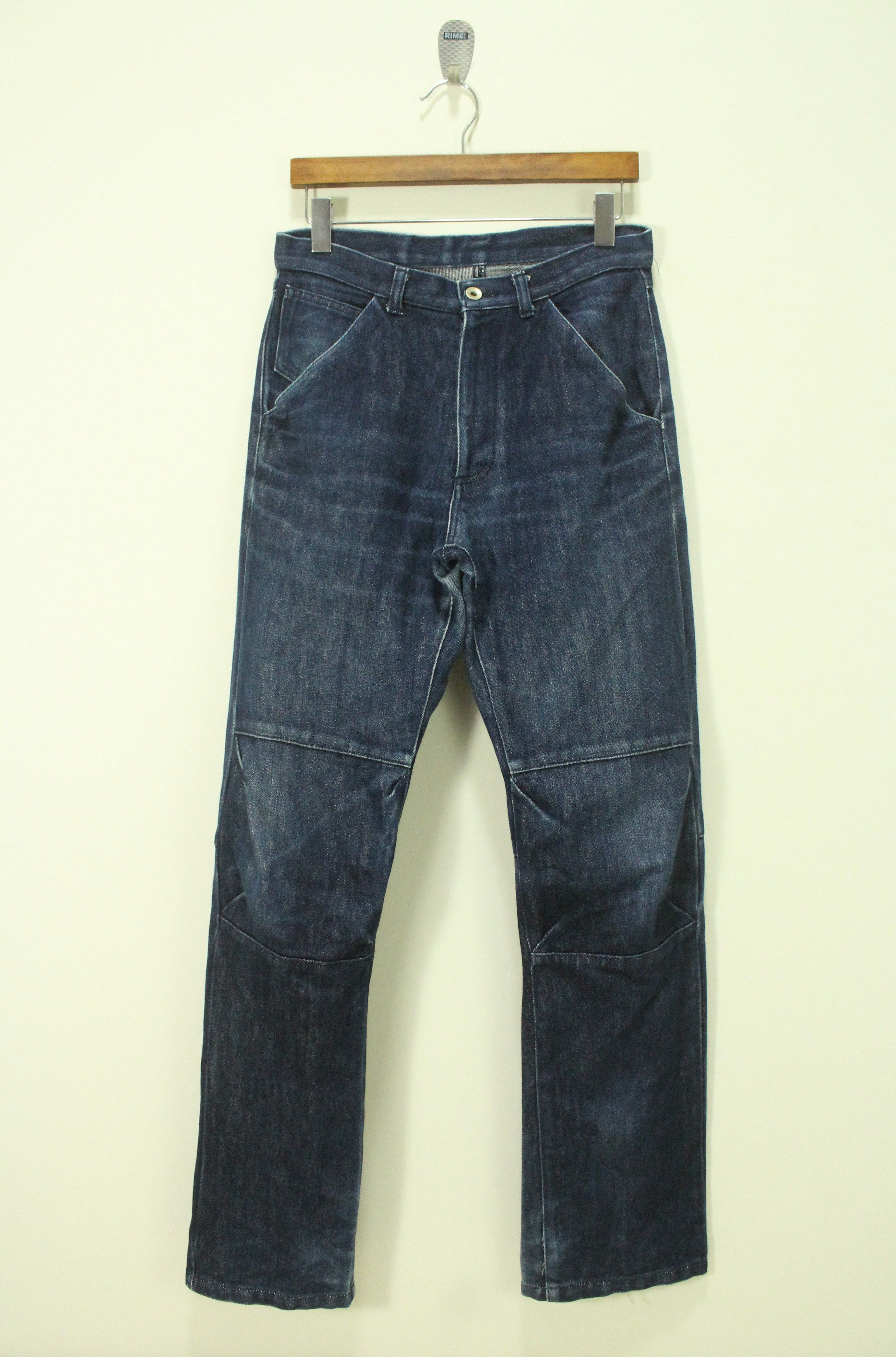 Japanese Brand Rare Yohji Yamamoto A.A.R Denim Dart Knee Distressed Indigo Size US 30 / EU 46 - 2 Thumbnail