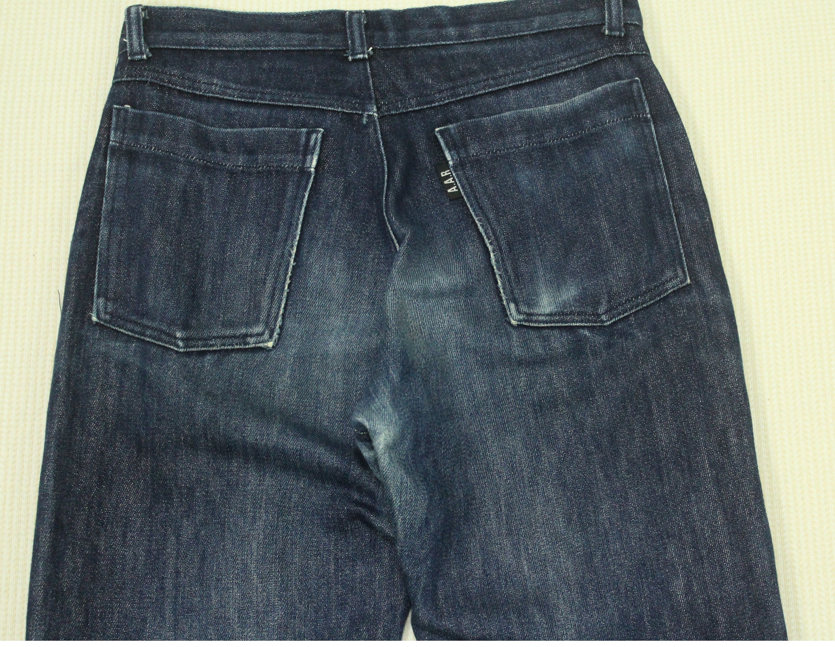 Japanese Brand Rare Yohji Yamamoto A.A.R Denim Dart Knee Distressed Indigo Size US 30 / EU 46 - 11 Thumbnail