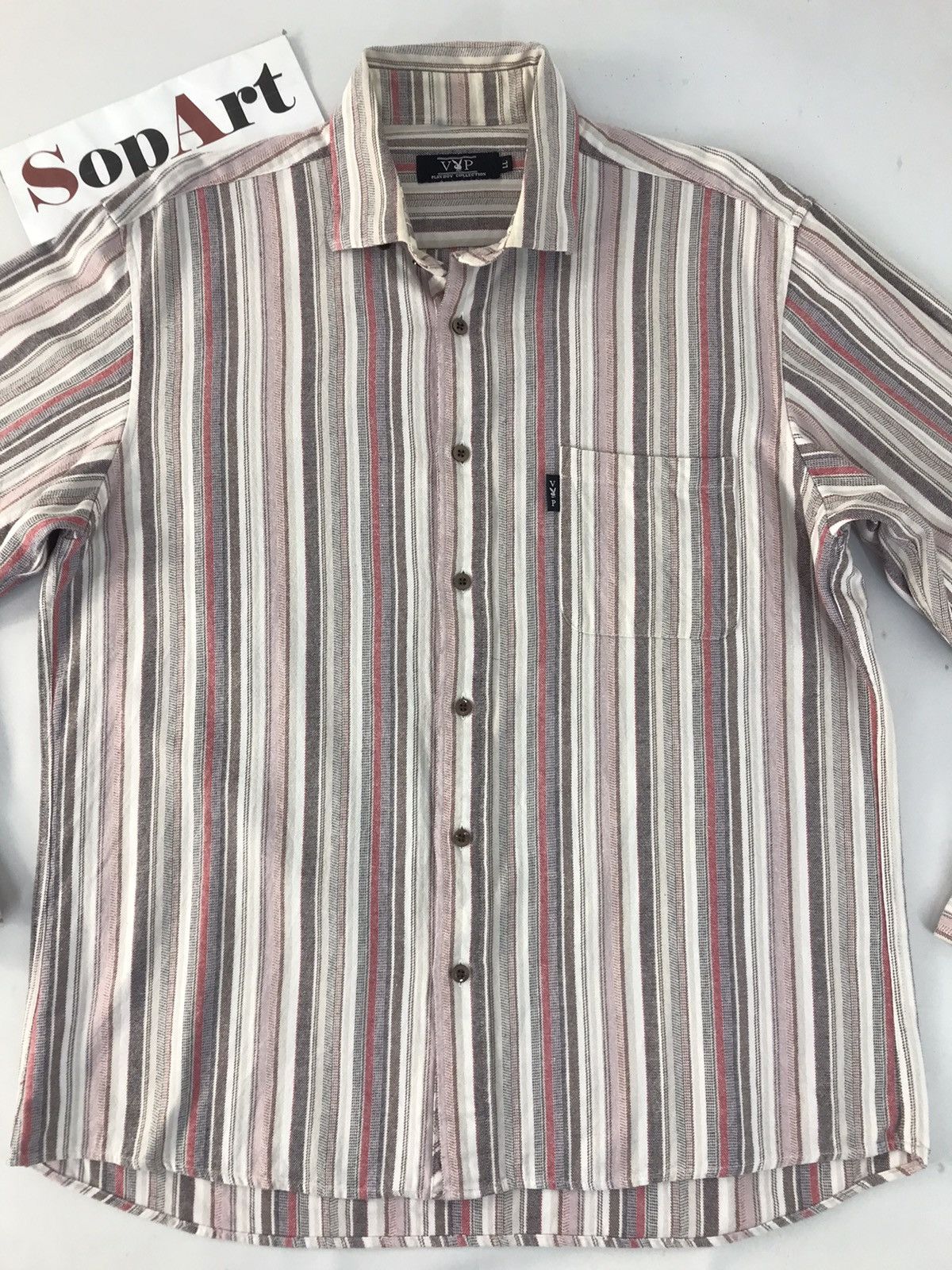 Playboy × Vintage Vintage Playboy Button Up Design Stripes style Size US L / EU 52-54 / 3 - 3 Thumbnail