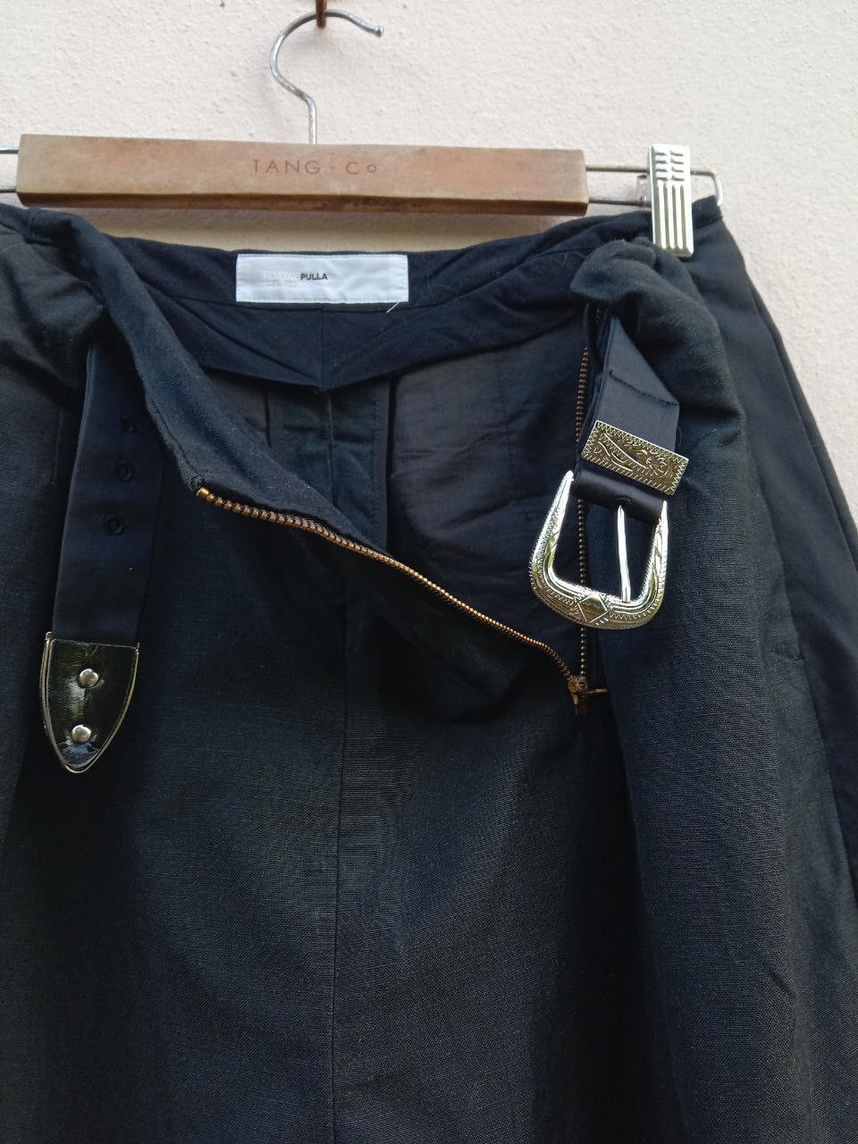 Toga Pulla Toga Pulla Archive Side Tape Wool Linen Wide Balloon Pant Size US 26 / EU 42 - 7 Thumbnail
