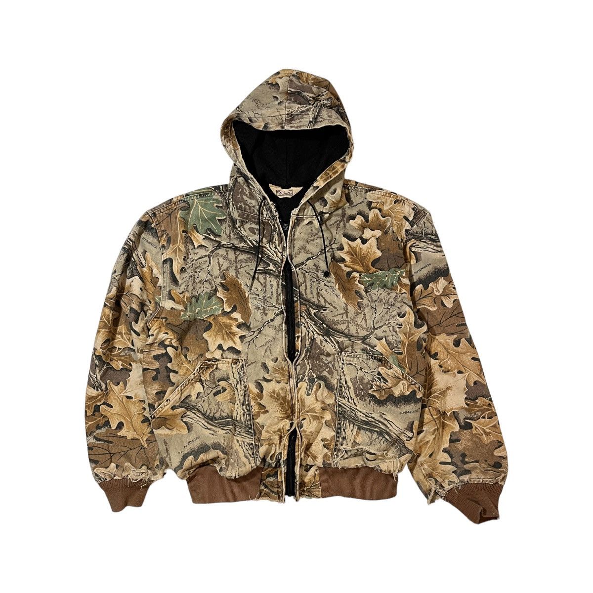 Vintage × Walls Distressed Vintage Walls Camo Advantage Zip Hooded Jacket Size US L / EU 52-54 / 3 - 1 Thumbnail