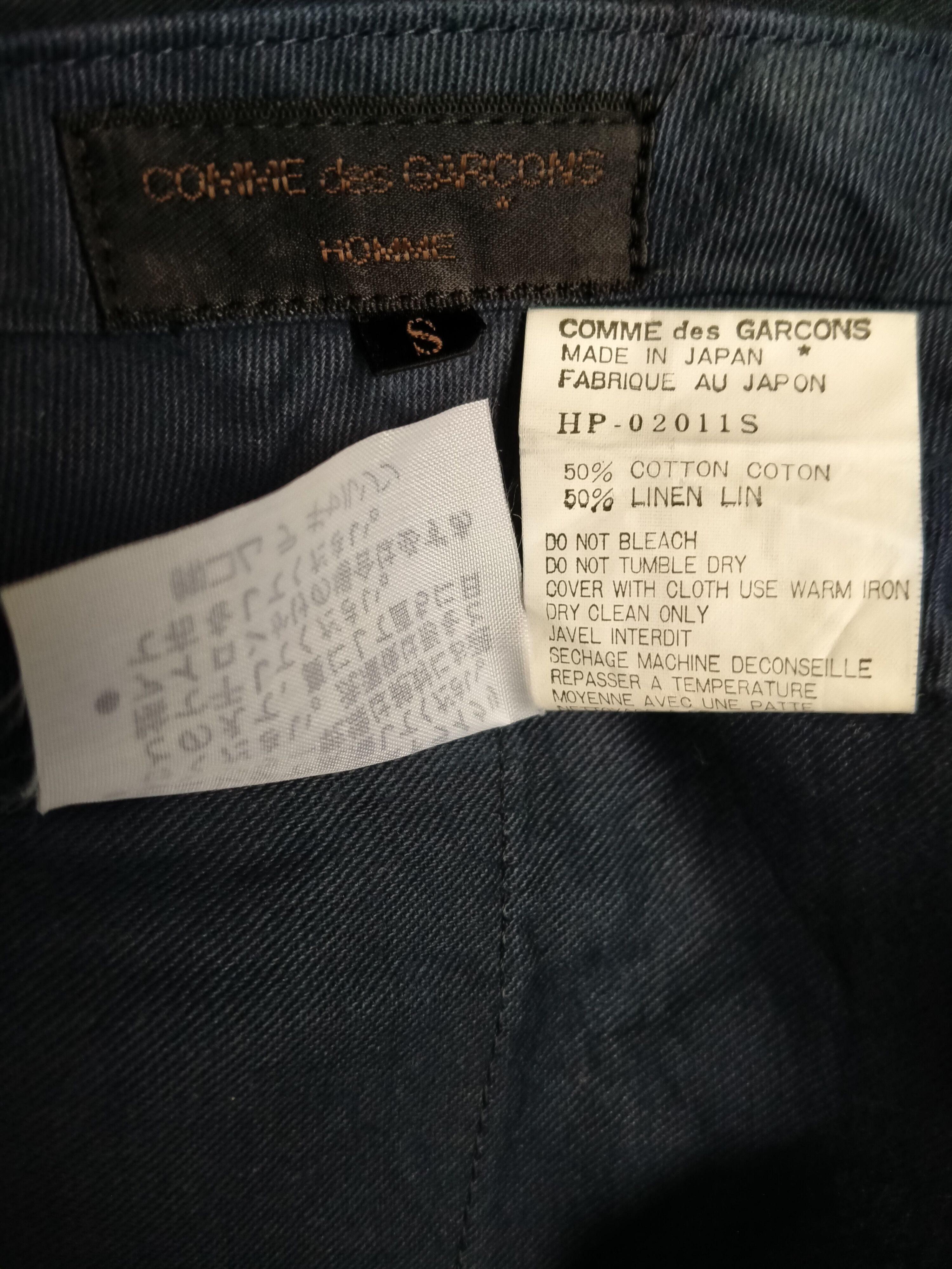 Comme des Garcons Homme Vintage AD1991 CDG Homme Cropped Cotton Linen Cotton Pant Size US 29 - 7 Thumbnail