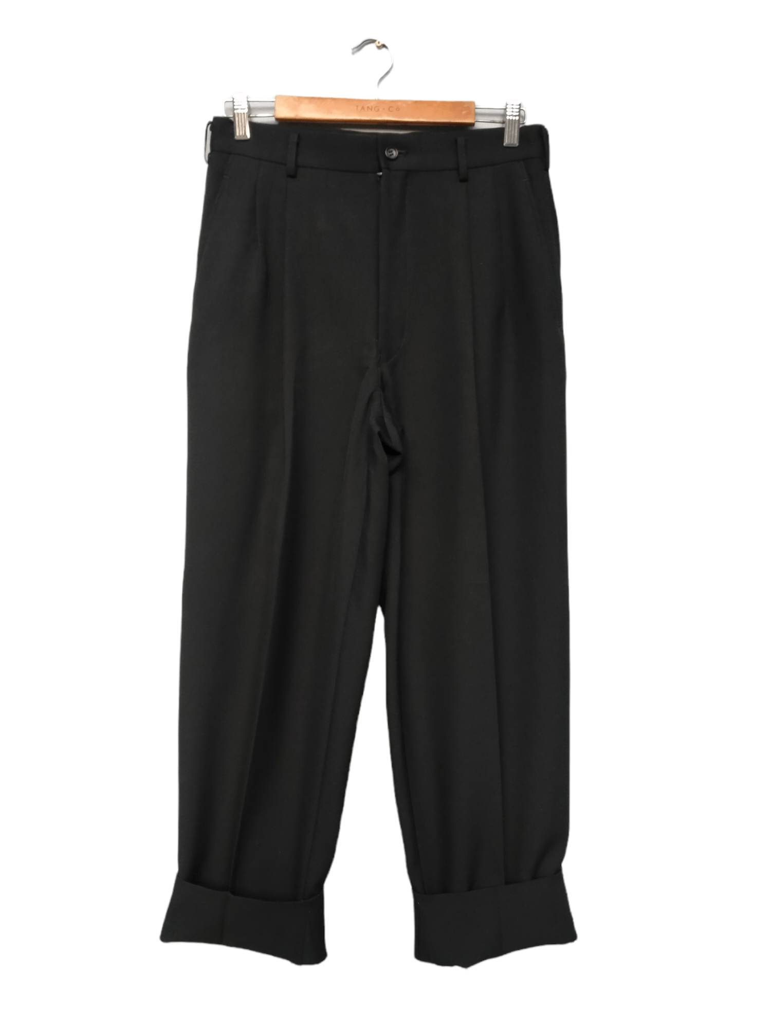 Comme des Garcons Homme Rare Vintage AD1998 CDGH Baggy Wool Laine Black Trouser Pant Size US 30 / EU 46 - 4 Thumbnail