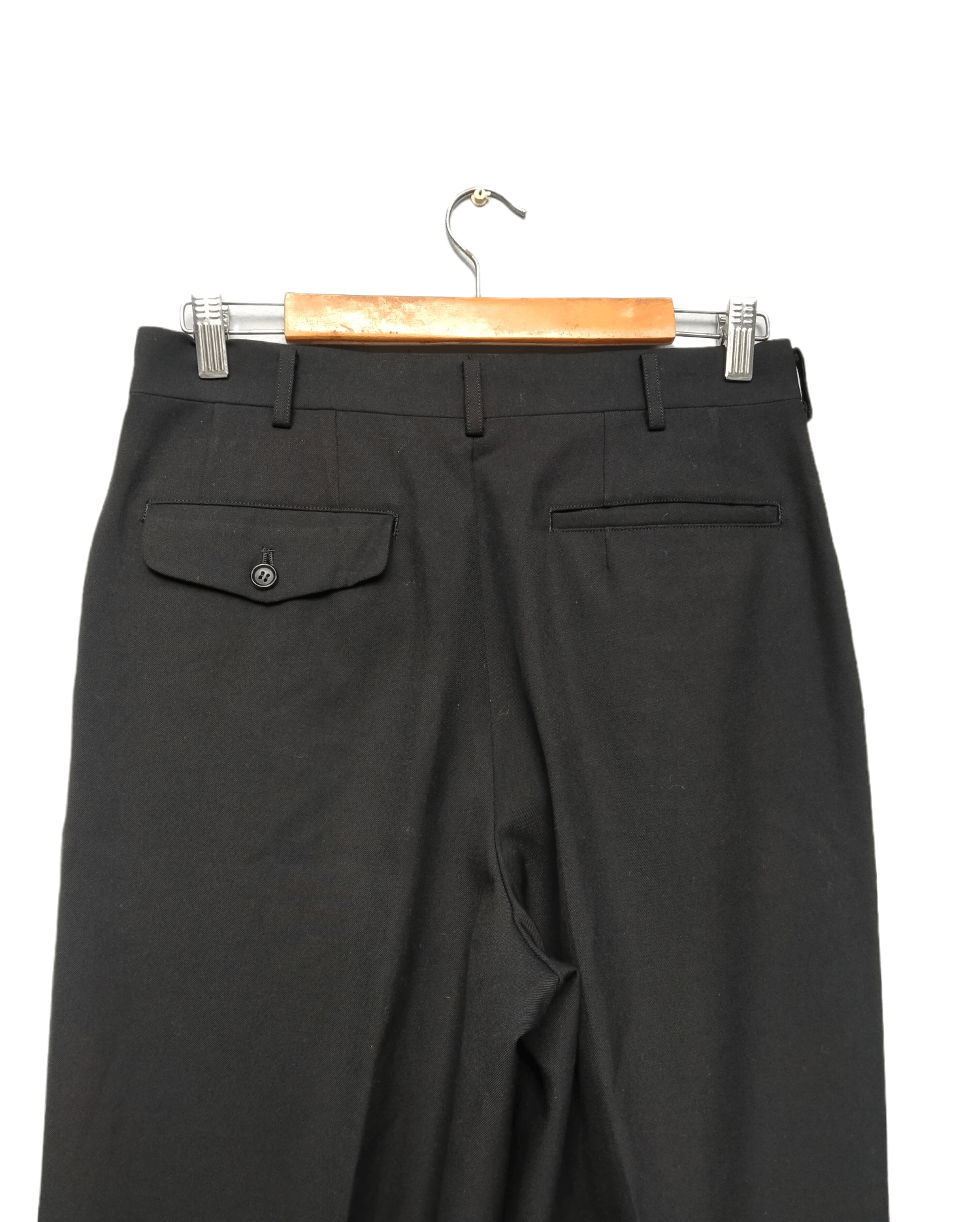 Comme des Garcons Homme Rare Vintage AD1998 CDGH Baggy Wool Laine Black Trouser Pant Size US 30 / EU 46 - 7 Thumbnail