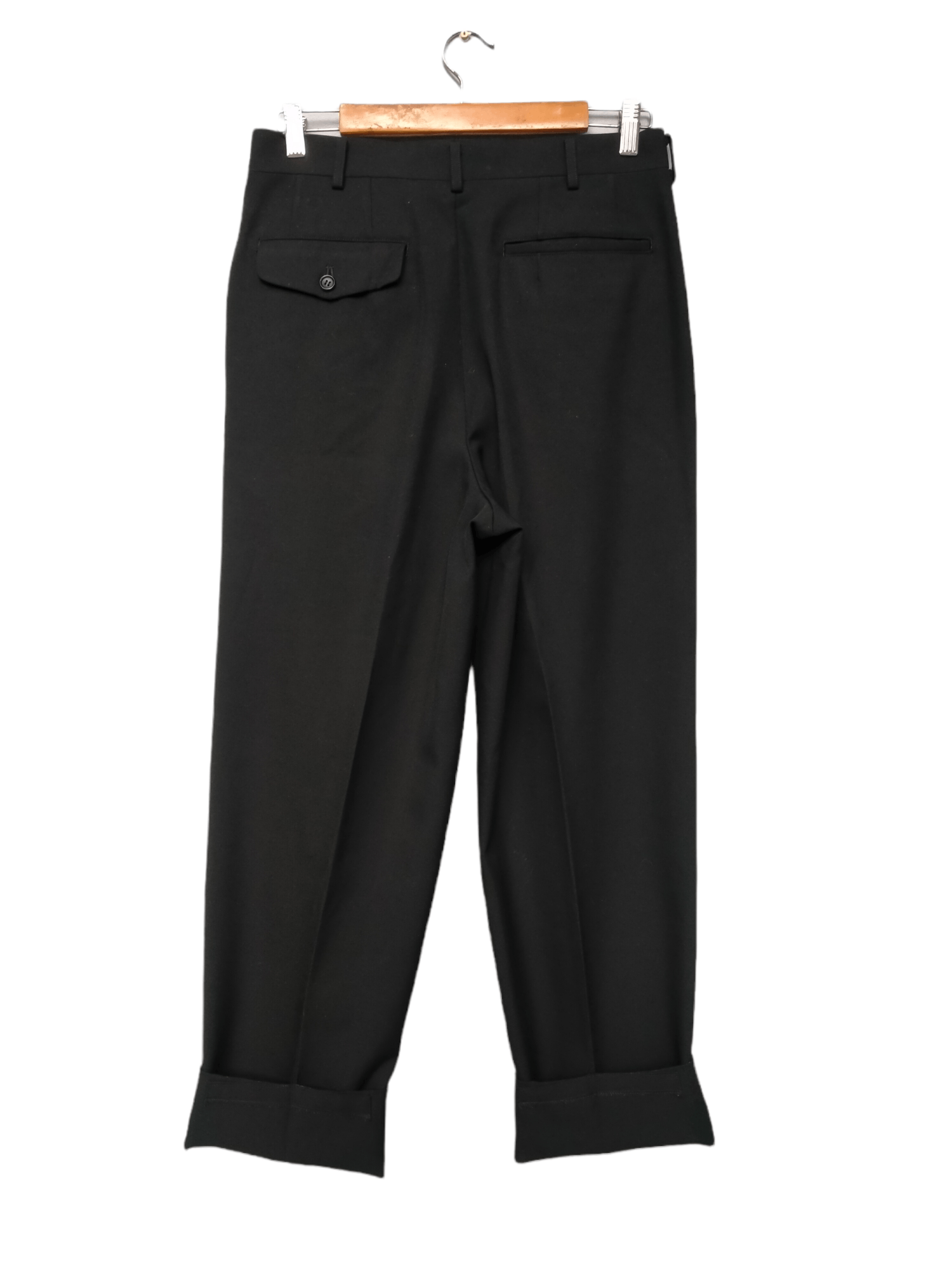 Comme des Garcons Homme Rare Vintage AD1998 CDGH Baggy Wool Laine Black Trouser Pant Size US 30 / EU 46 - 5 Thumbnail