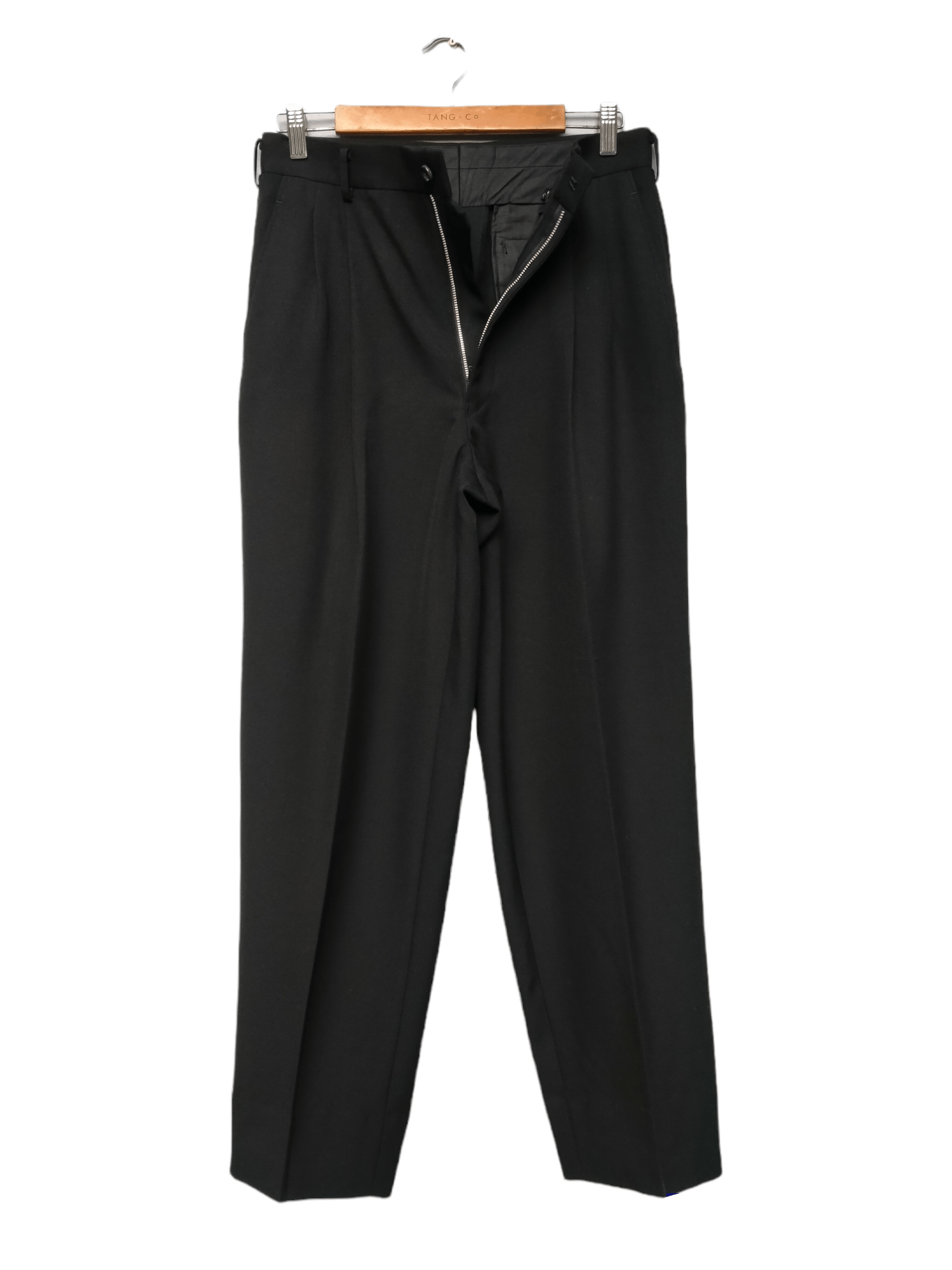Tricot Comme des Garcons 1991 black wool side zip tapered trousers