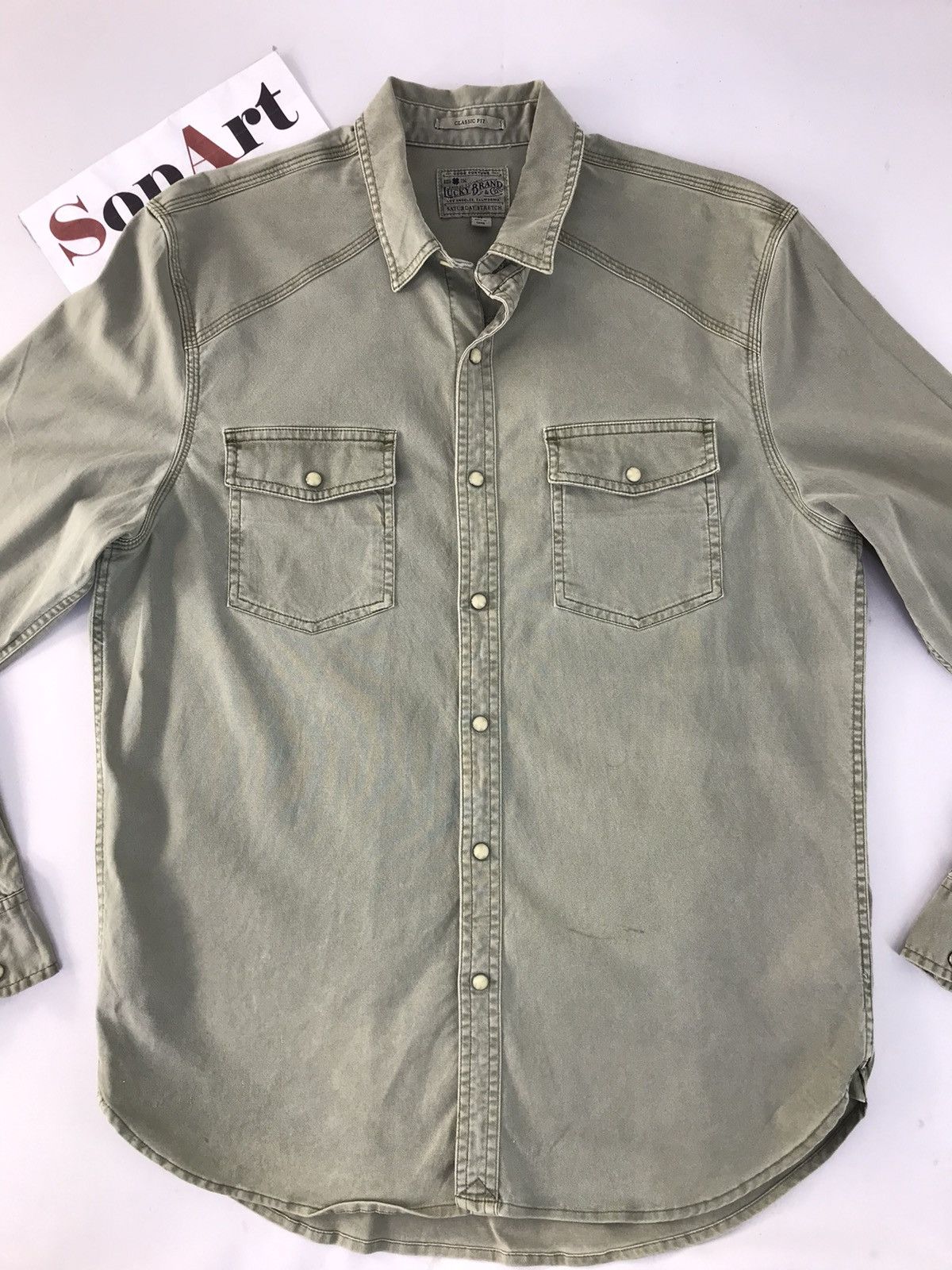 Lucky Brand × Vintage Vintage Lucky Brand Snap button Up Style Size US L / EU 52-54 / 3 - 3 Thumbnail