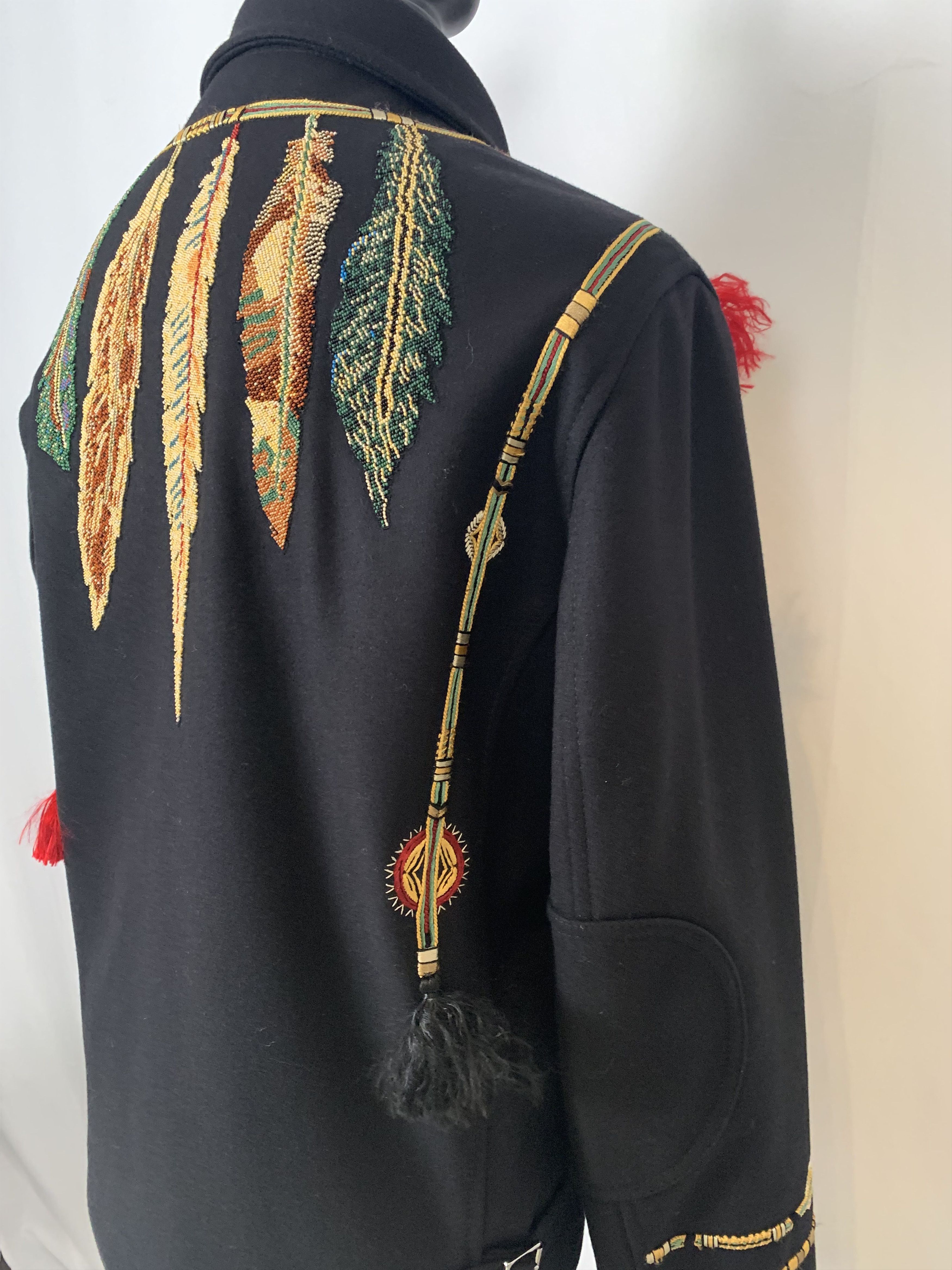 Valentino Valentino Feather Embroidered Coat Size US M / EU 48-50 / 2 - 7 Thumbnail