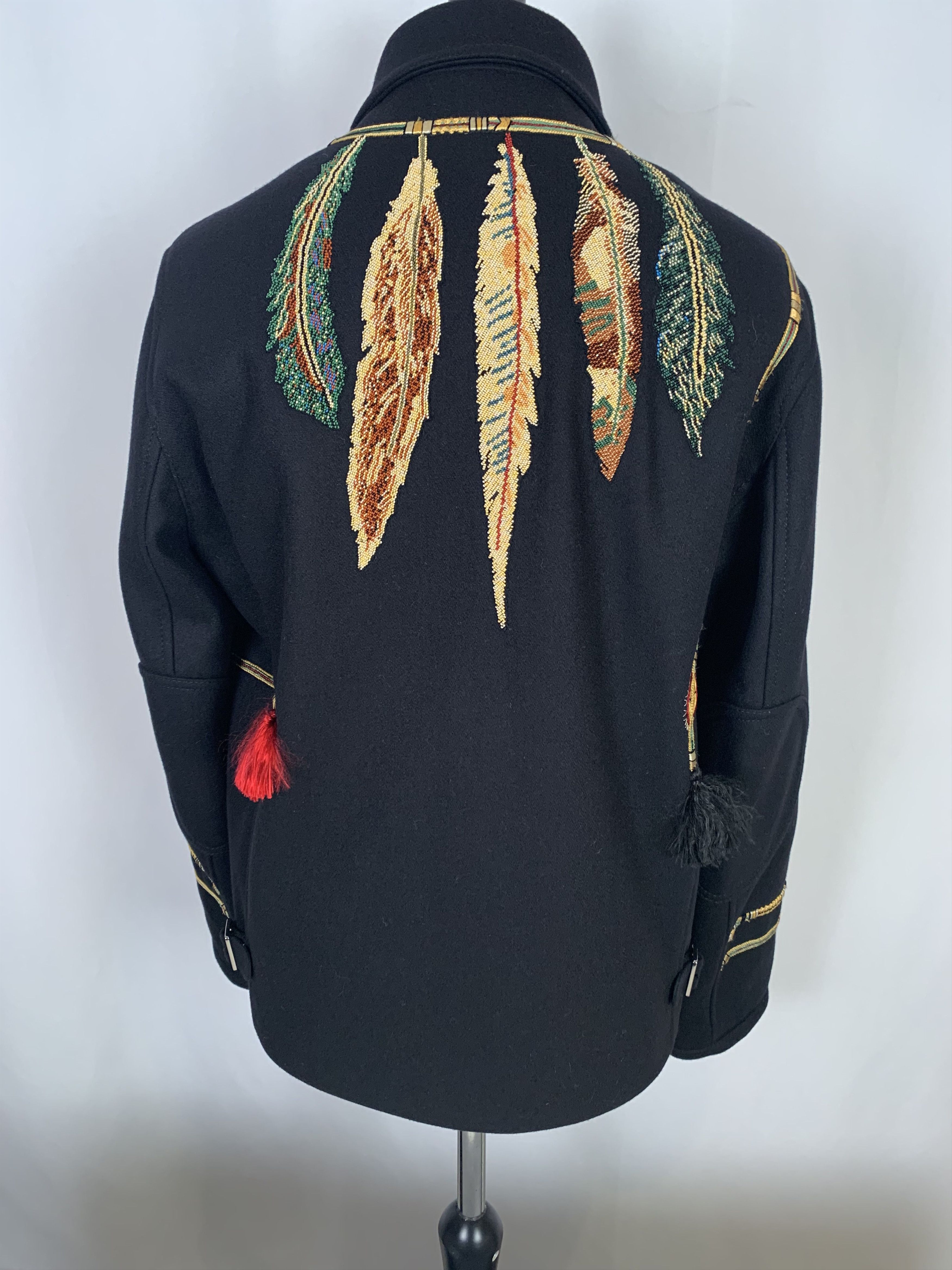 Valentino Valentino Feather Embroidered Coat Size US M / EU 48-50 / 2 - 10 Thumbnail