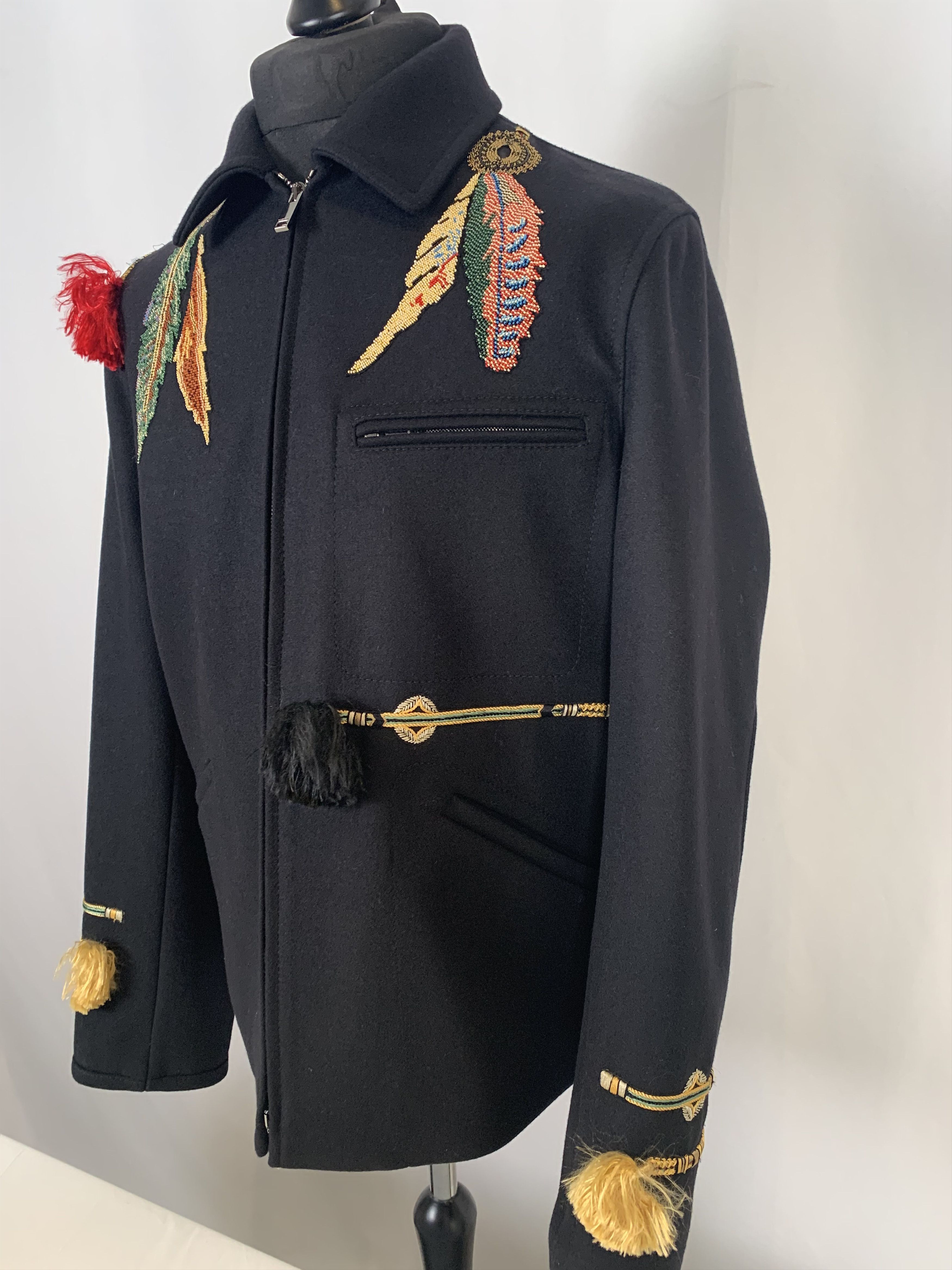 Valentino Valentino Feather Embroidered Coat Size US M / EU 48-50 / 2 - 11 Thumbnail